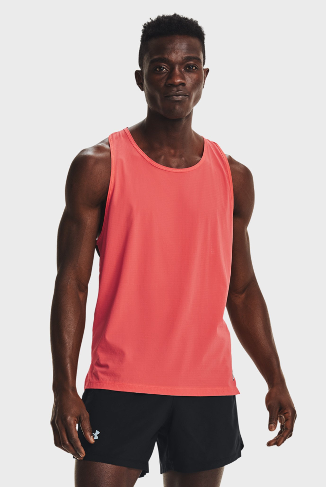 Мужская коралловая майка UA Run Anywhere Singlet 1