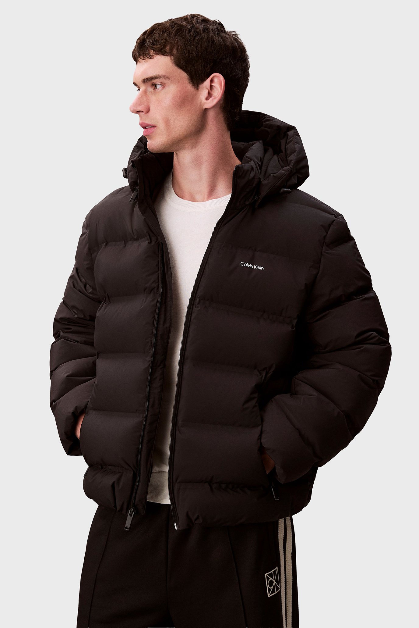 Мужской черный пуховик LS QUILTED BONDED Черный S Calvin Klein LV04LD517G Мужской черный пуховик LS QUILTED BONDED Черный S Calvin Klein LV04LD517G