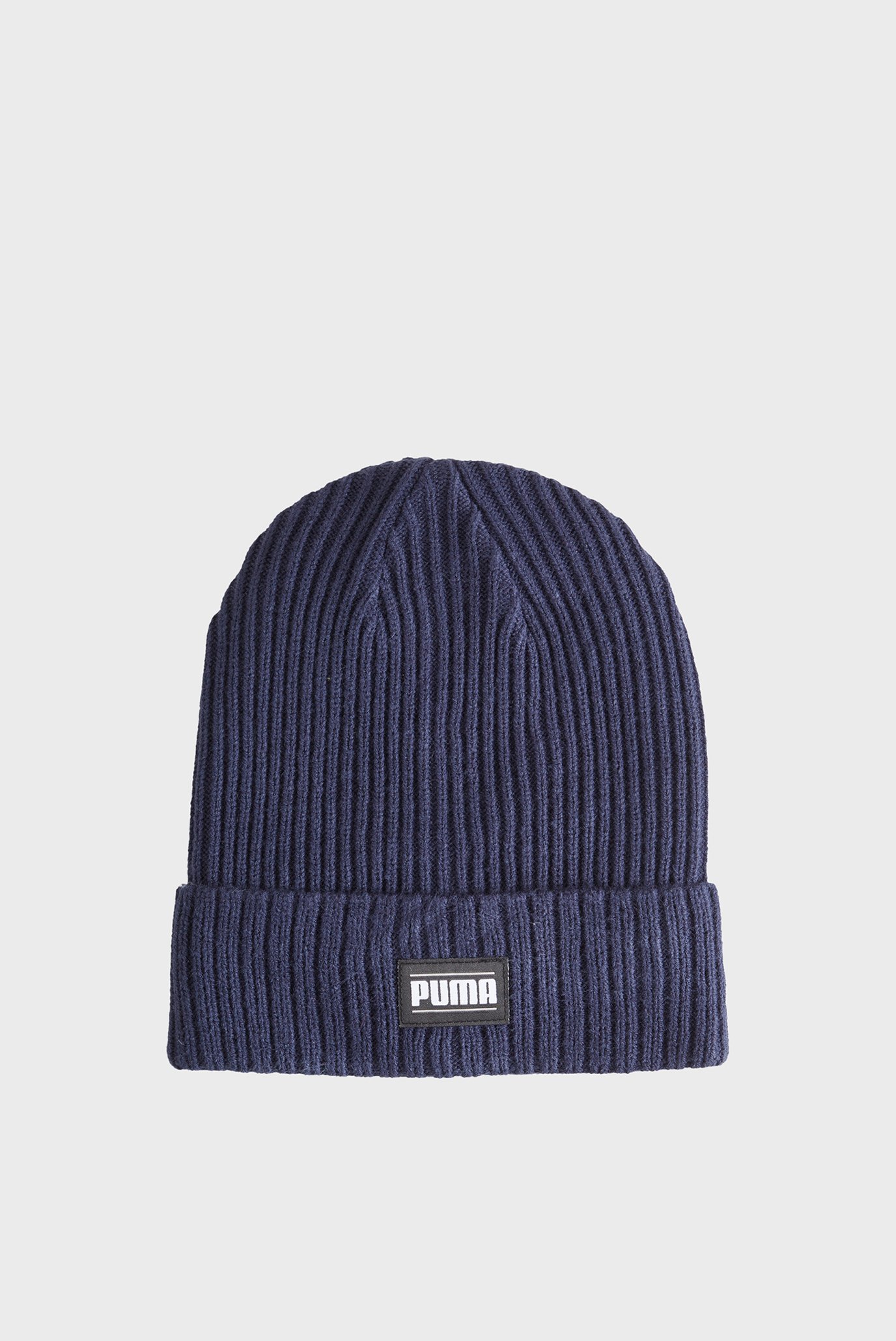 Темно-синяя шапка Classic Cuff Ribbed Beanie 1