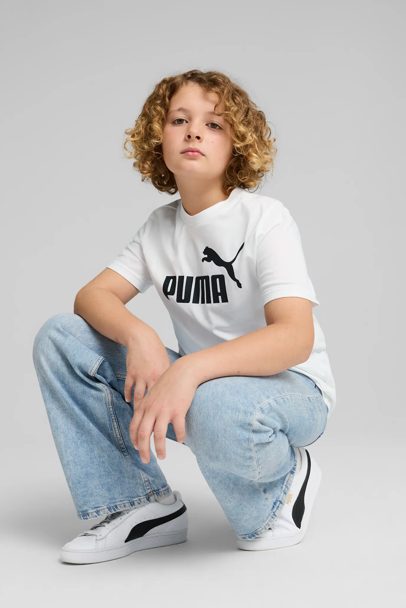 Детская белая футболка ESS No. 1 Logo Tee Youth 2