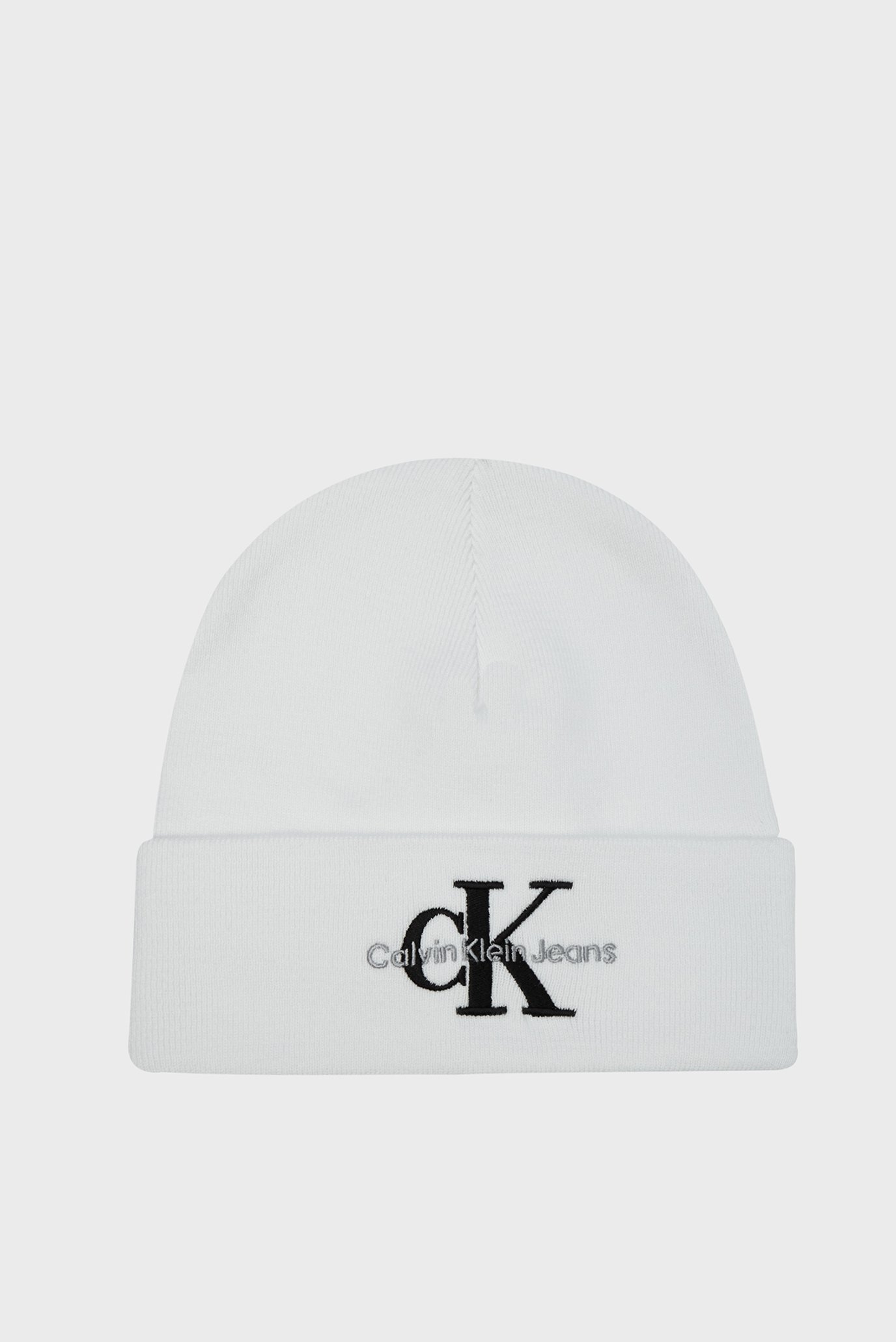 Чоловіча біла шапка MONOGRAM BEANIE 1