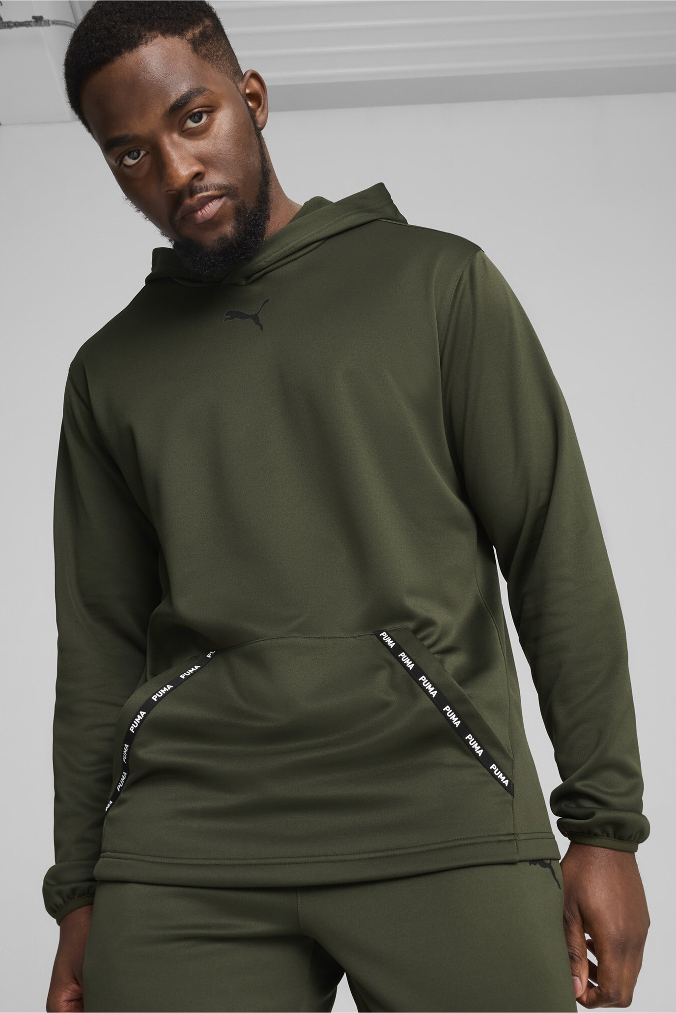 Чоловіче зелене худі PUMA Fit PWRFleece Men's Hoodie 1