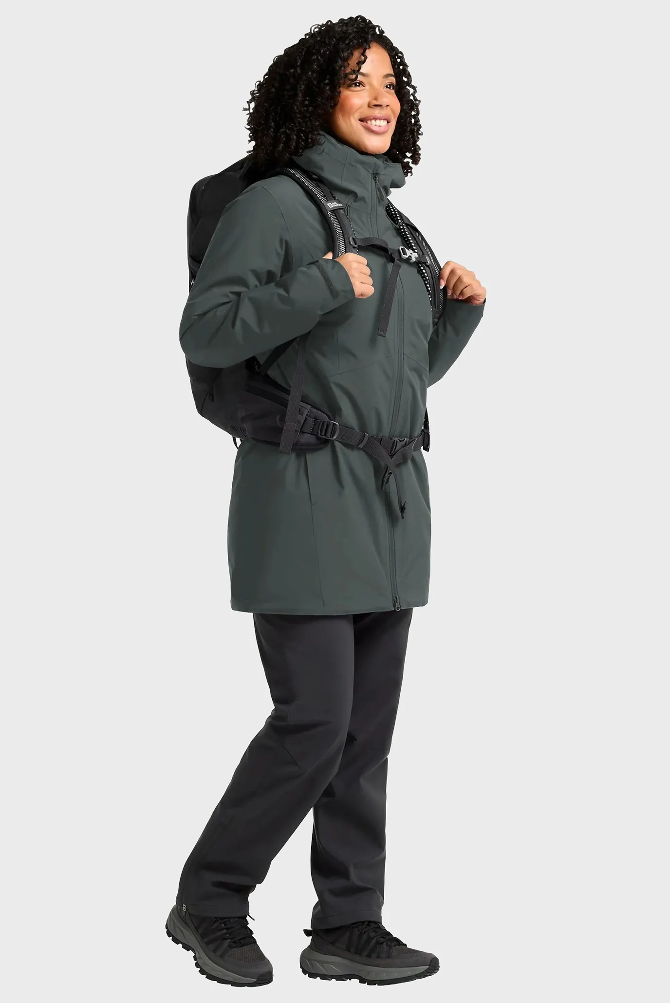 Женская серая парка 2