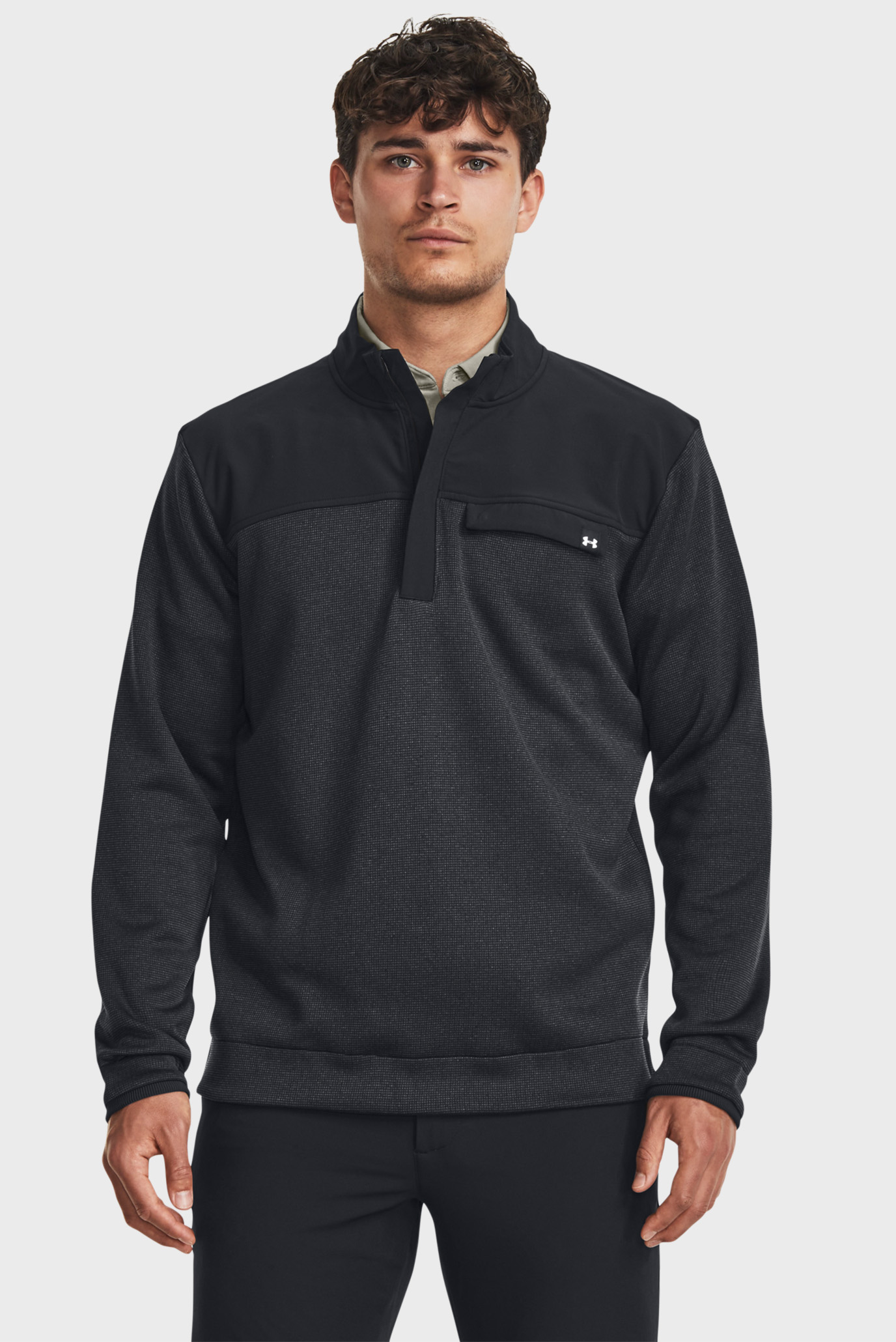 Чоловіча чорна спортивна кофта UA Storm SweaterFleece HZ 1
