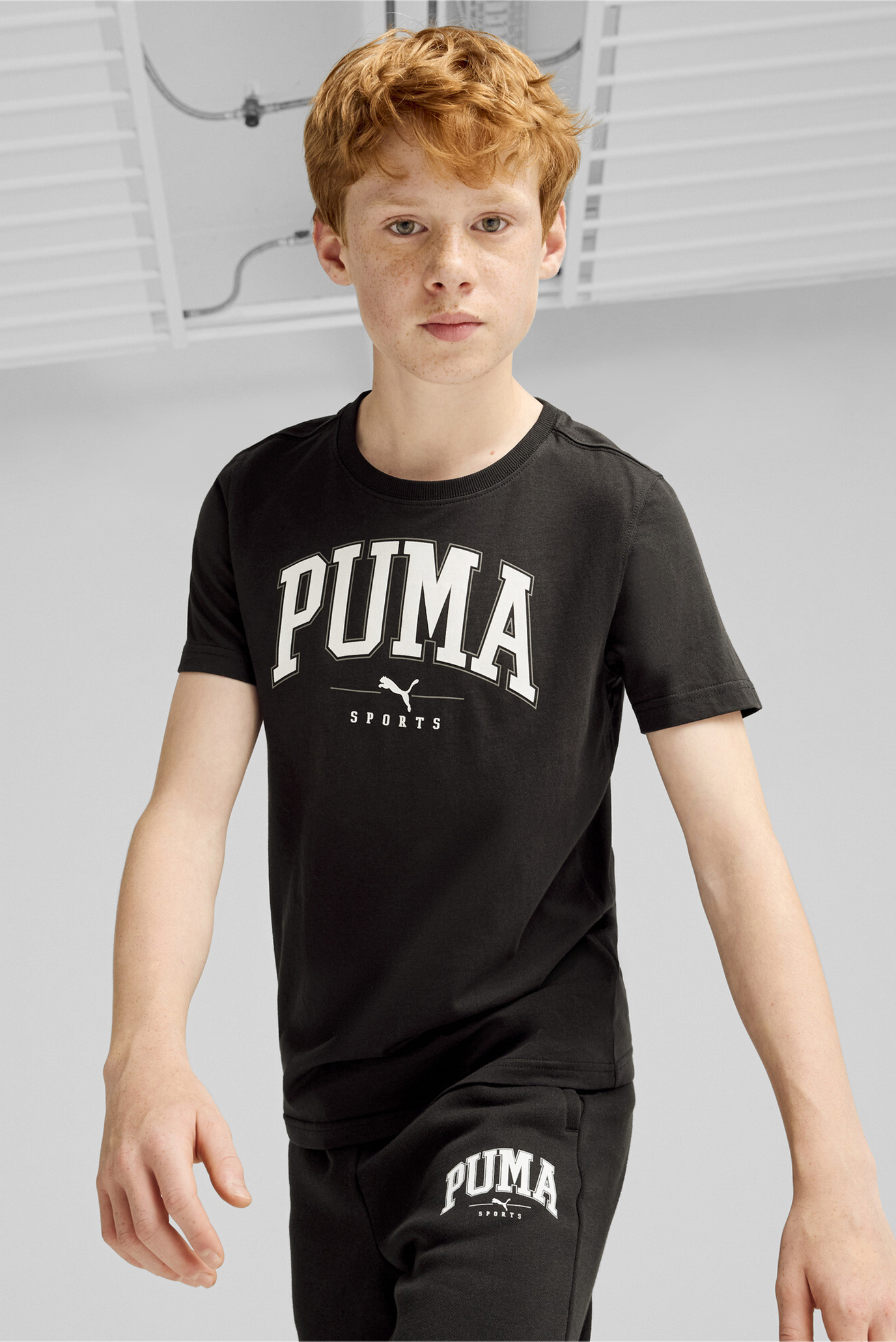 Дитяча чорна футболка PUMA SQUAD Big Graphic Tee Youth 1