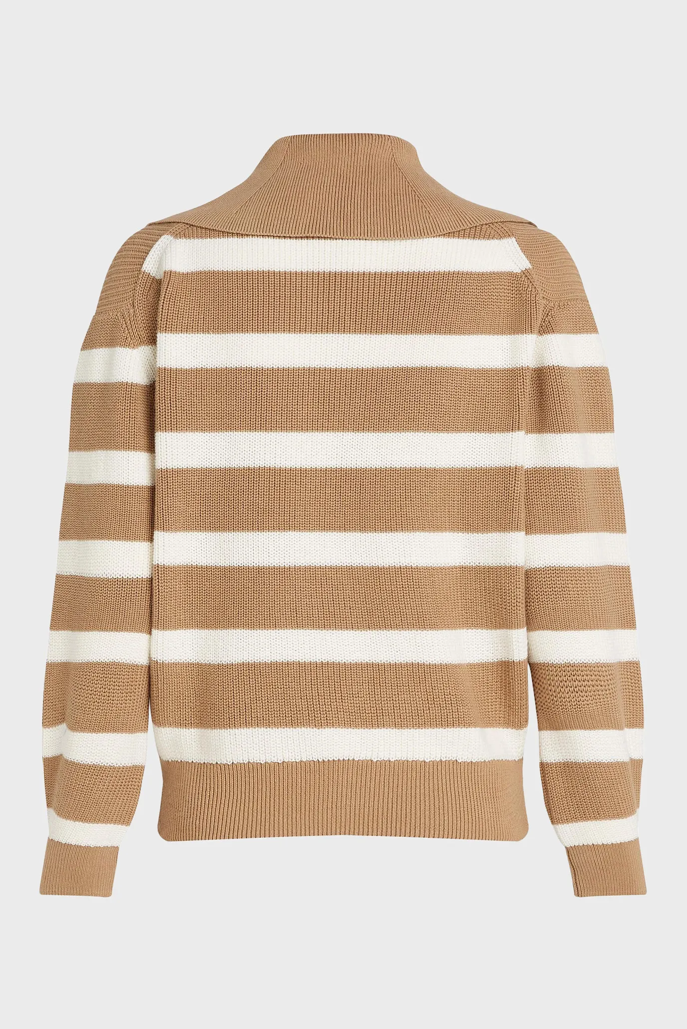 Женская бежевая кофта в полоску CO CARDI STITCH 1/2 ZIP 5