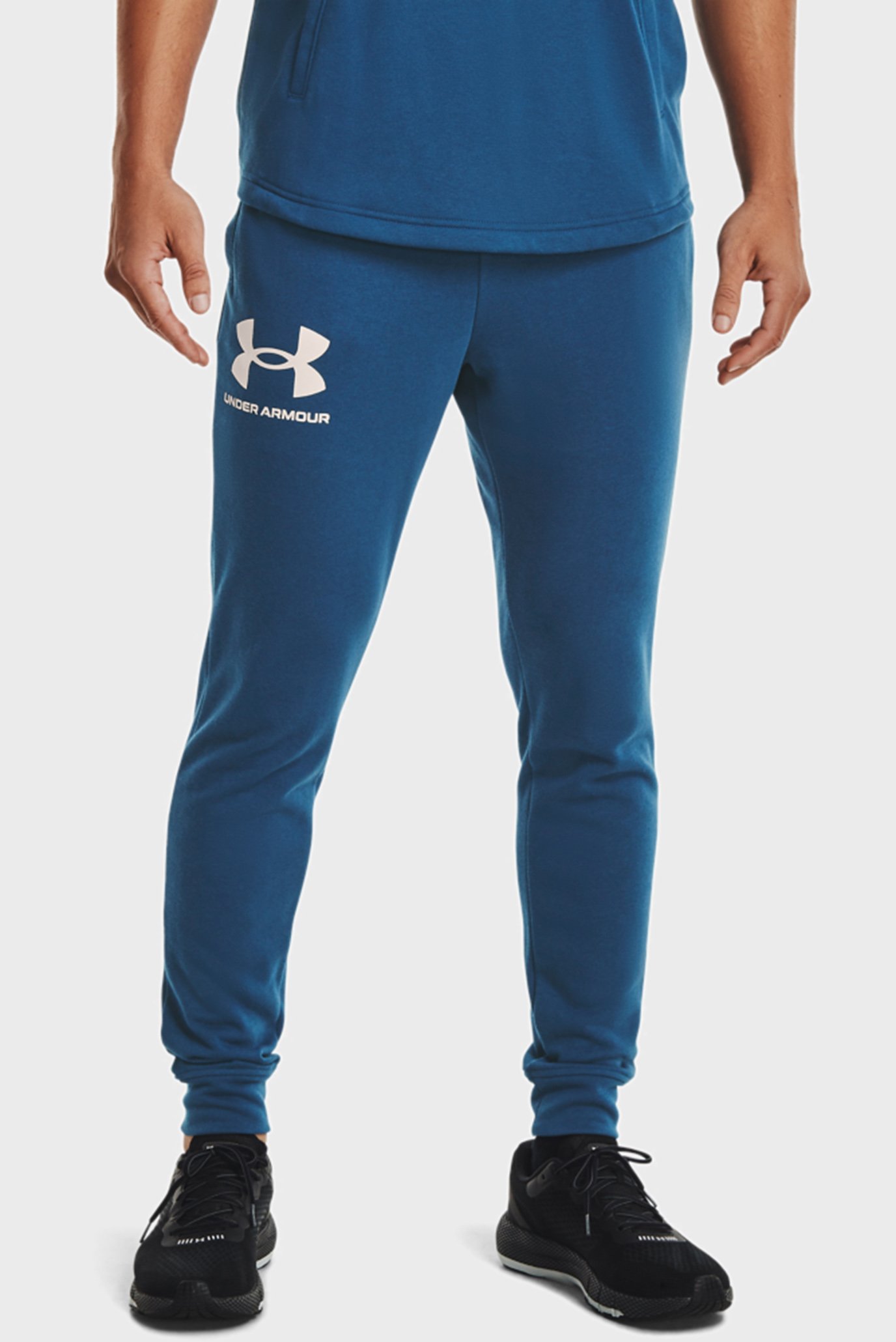 Чоловічі сині спортивні штани UA RIVAL TERRY JOGGER 1