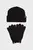 Черный набор аксессуаров (шапка, перчатки)