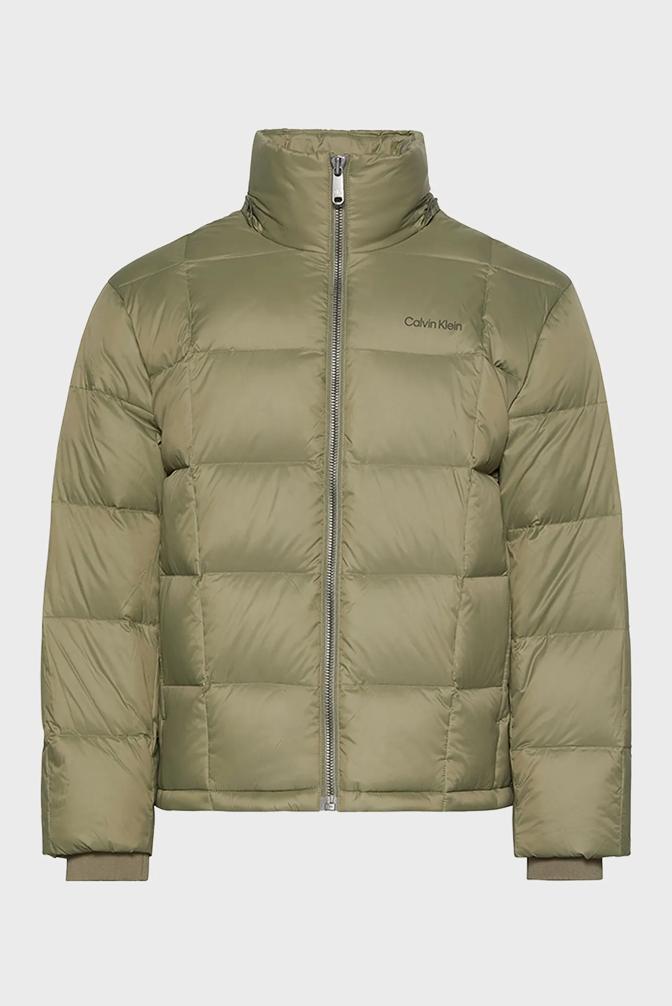 Чоловічий оливковий пуховик QUILTED DETACHABLE 7