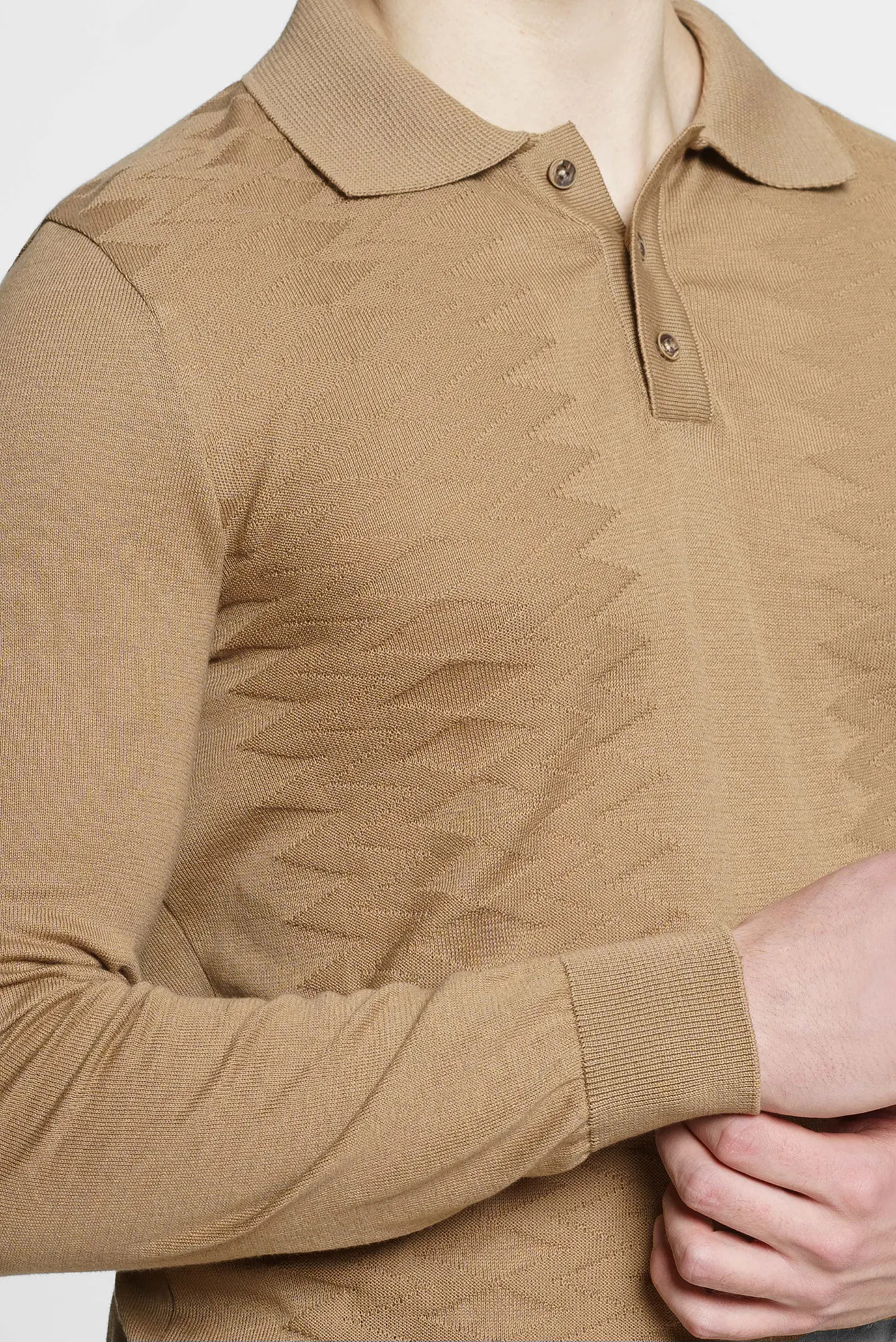 Мужское бежевое поло 4