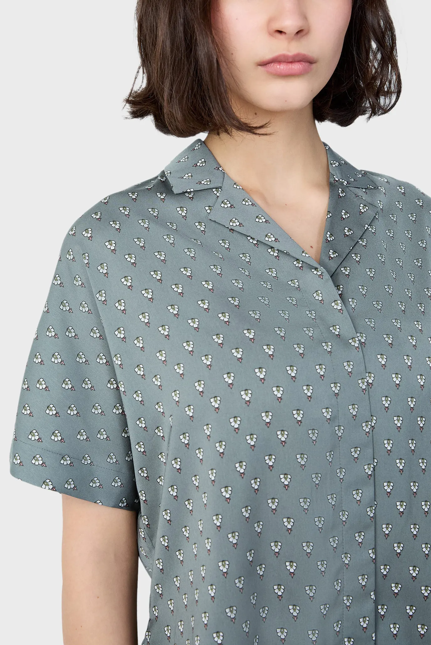 Женская бирюзовая рубашка с узором RHETT 2