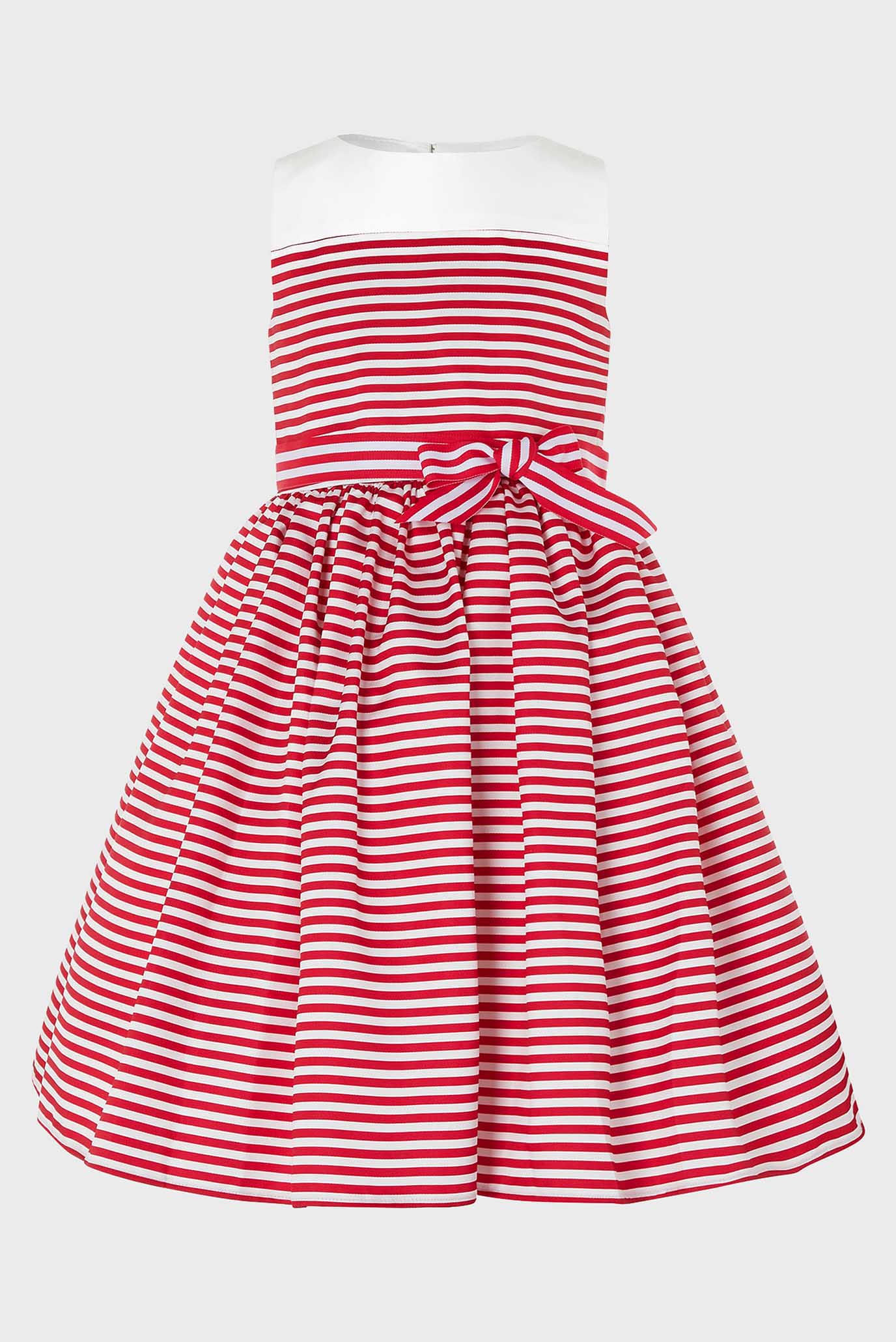 Детское красное платье Pinstripe dove 1