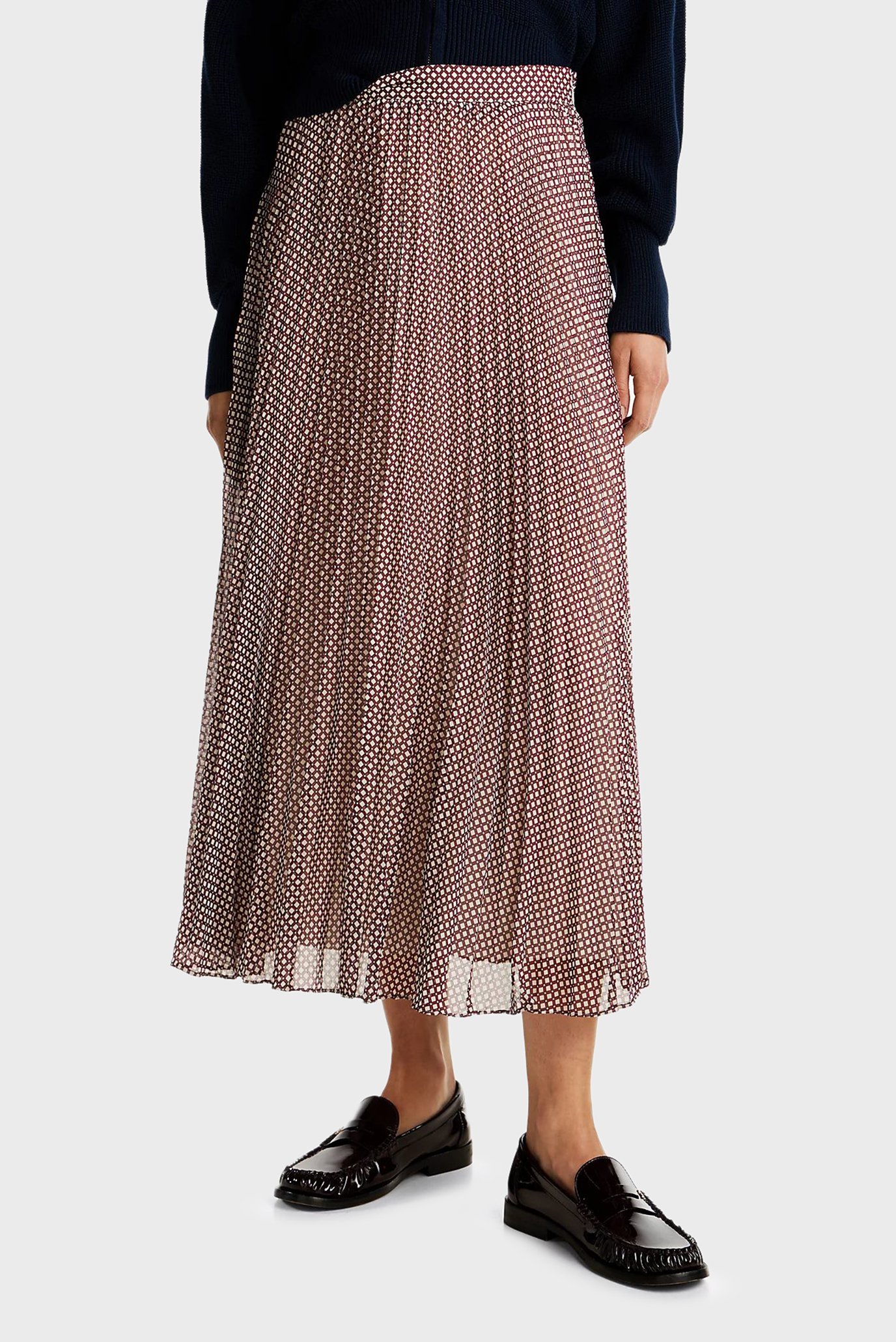 Жіноча плісирована спідниця з візерунком RUFFLE SUNRAY PLEATED LONG SKIRT 1