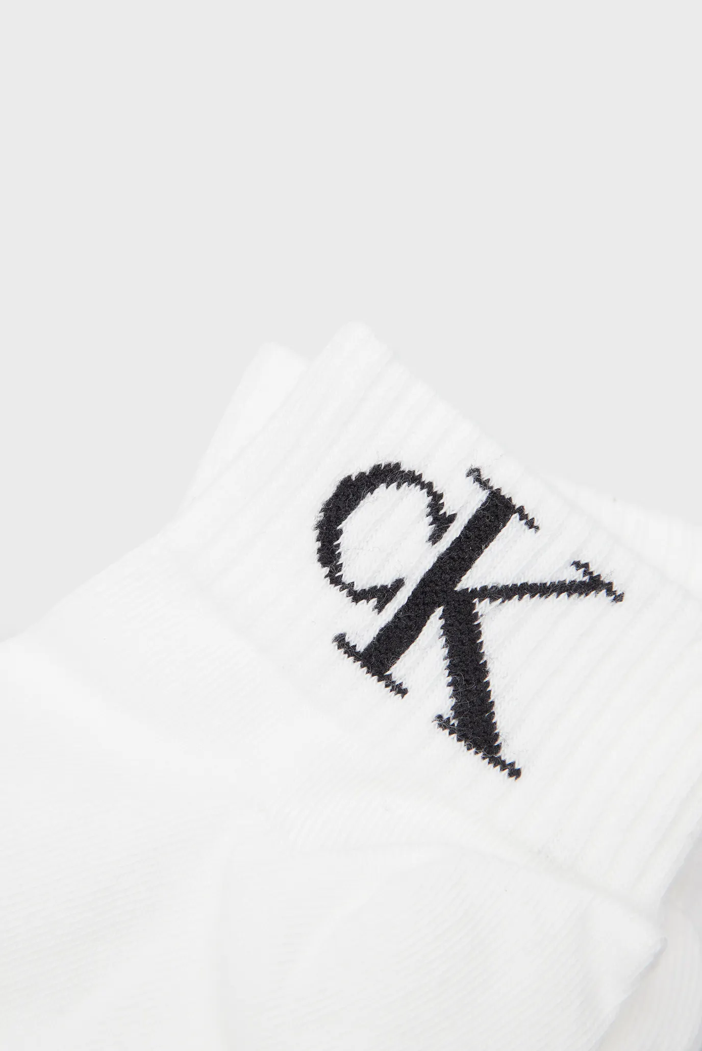 Женские белые носки (2 пары) CKJ WOMEN QUARTER 2P MONOGRAM 2