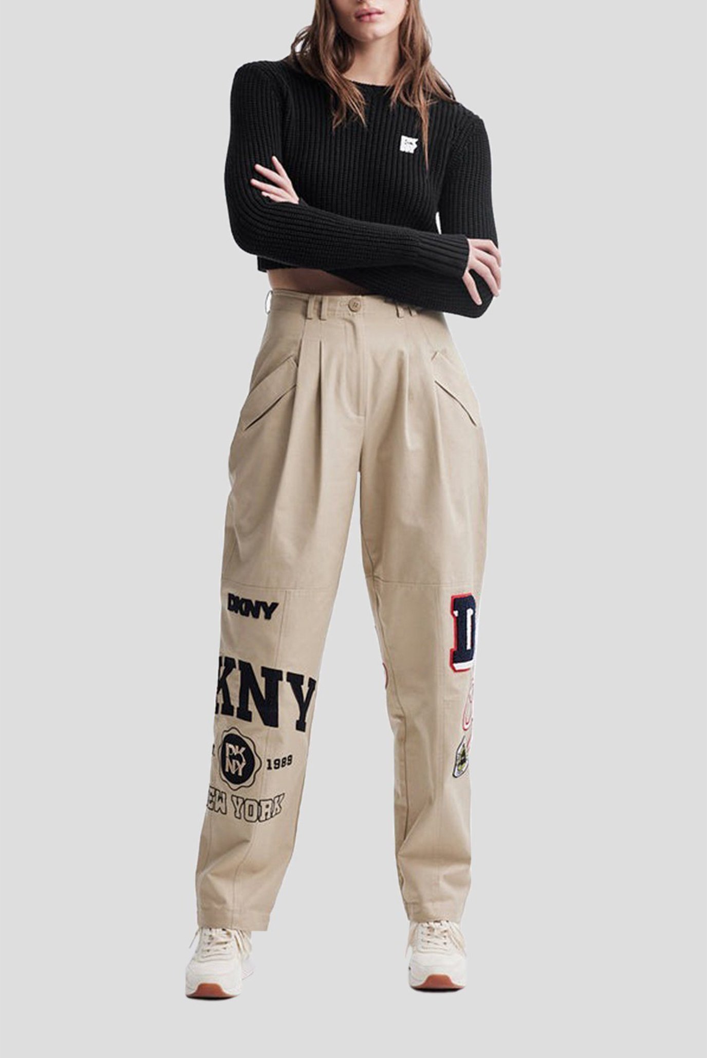 Женские бежевые брюки Бежевый 10 DKNY D2B4A101 Женские бежевые брюки Бежевый 10 DKNY D2B4A101