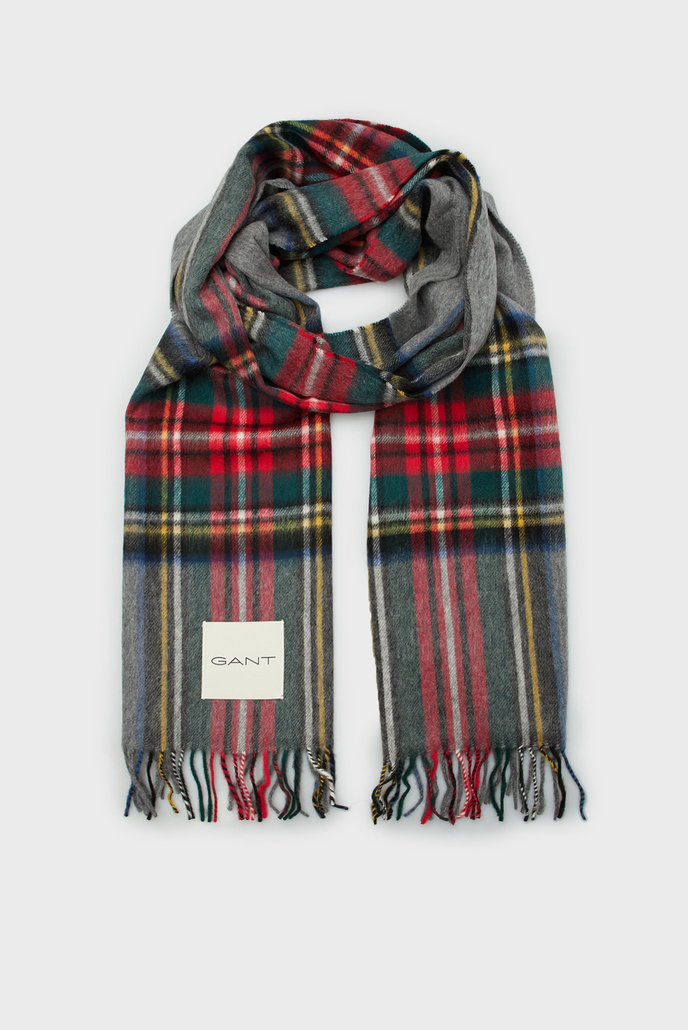 Чоловічий картатий вовняний шарф CASHMERE BLEND TARTAN SCARF 1