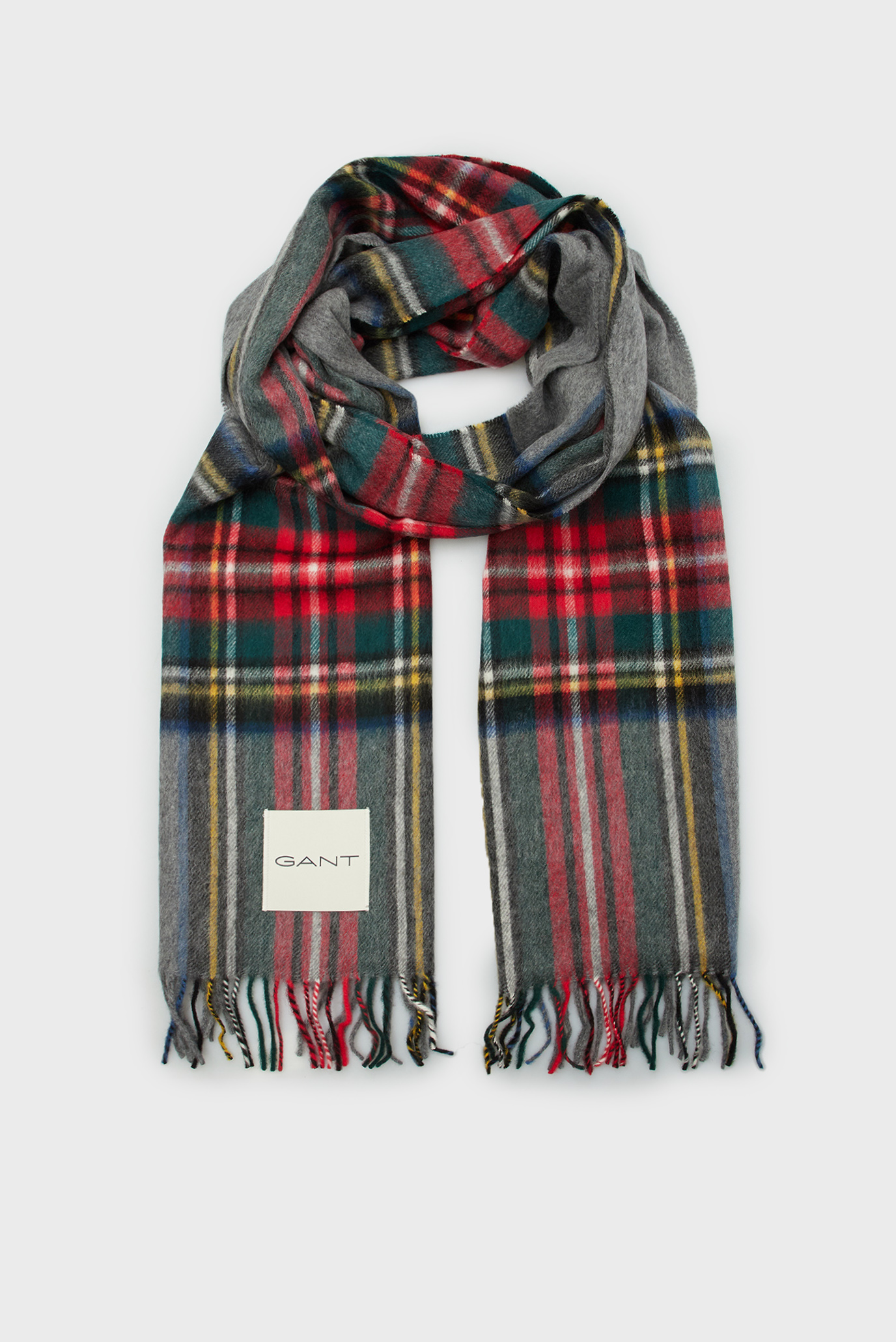 Мужской шерстяной шарф в клетку CASHMERE BLEND TARTAN SCARF 1