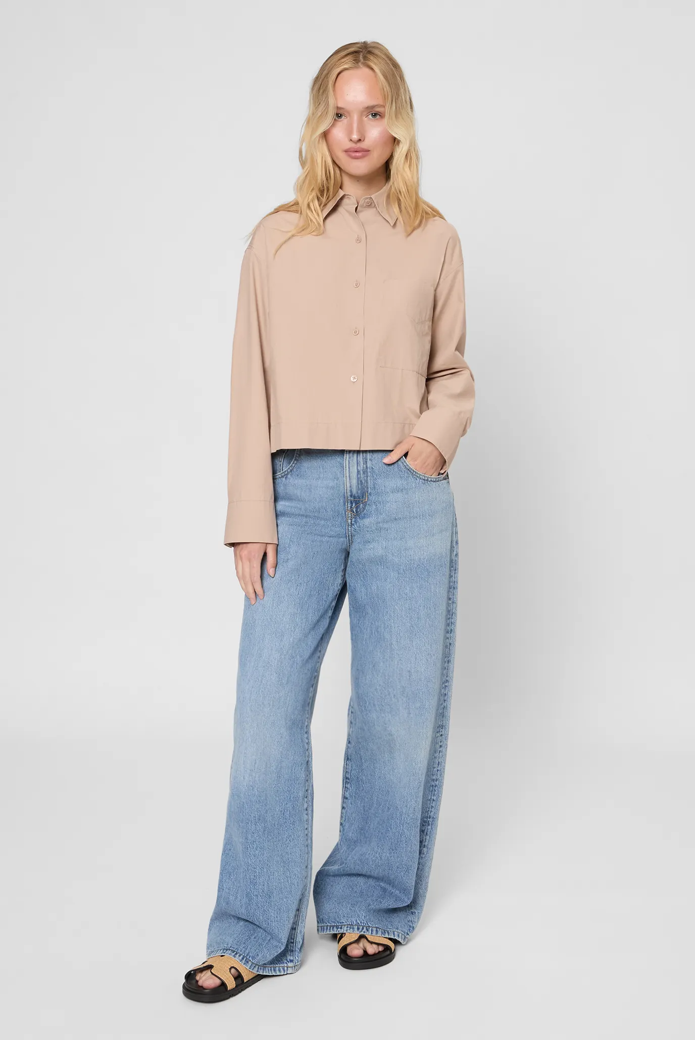Жіноча бежева сорочка 5