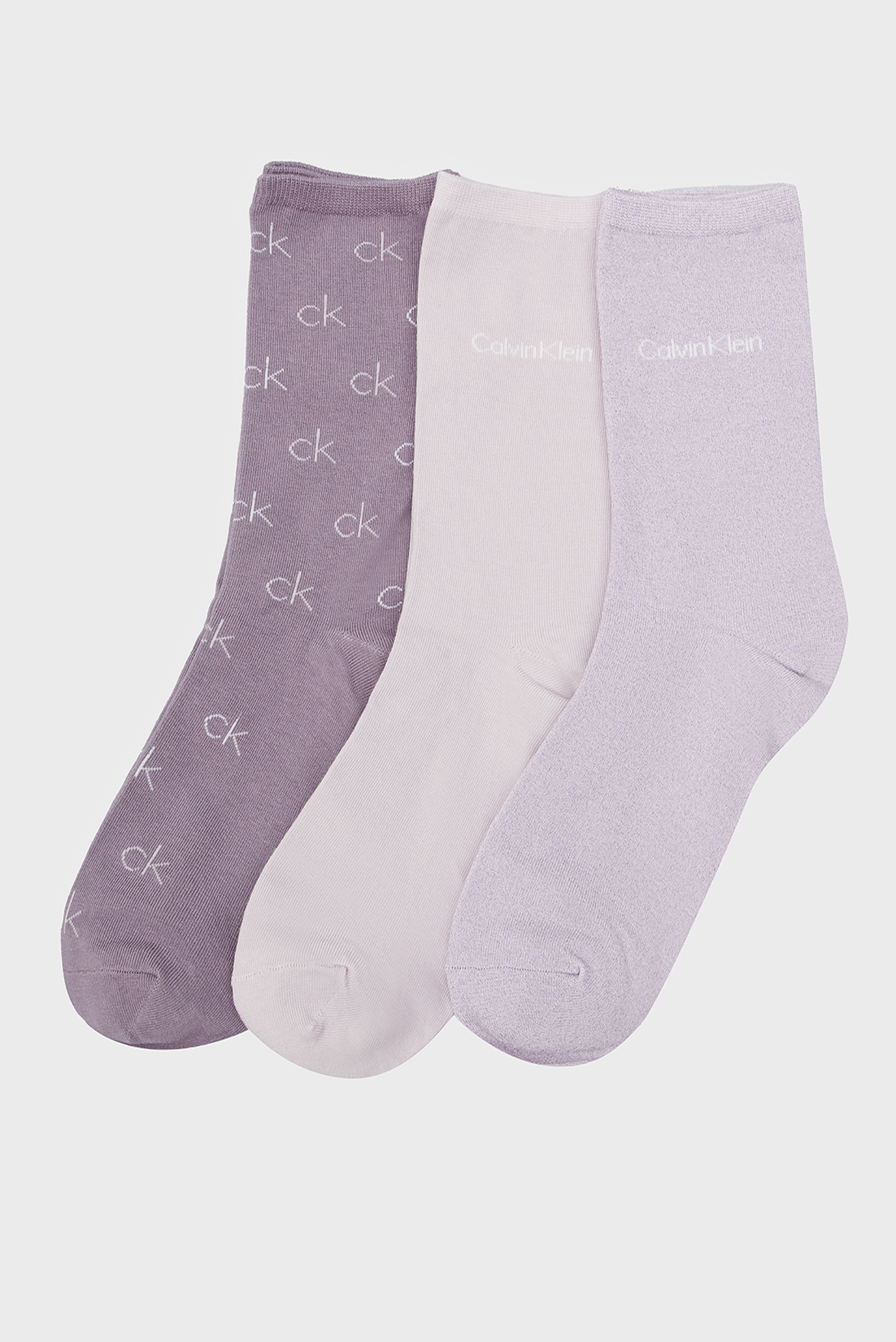 Женские носки (3 пары) CK WOMEN SOCK 3P LUREX LOGO GIFTBOX 1