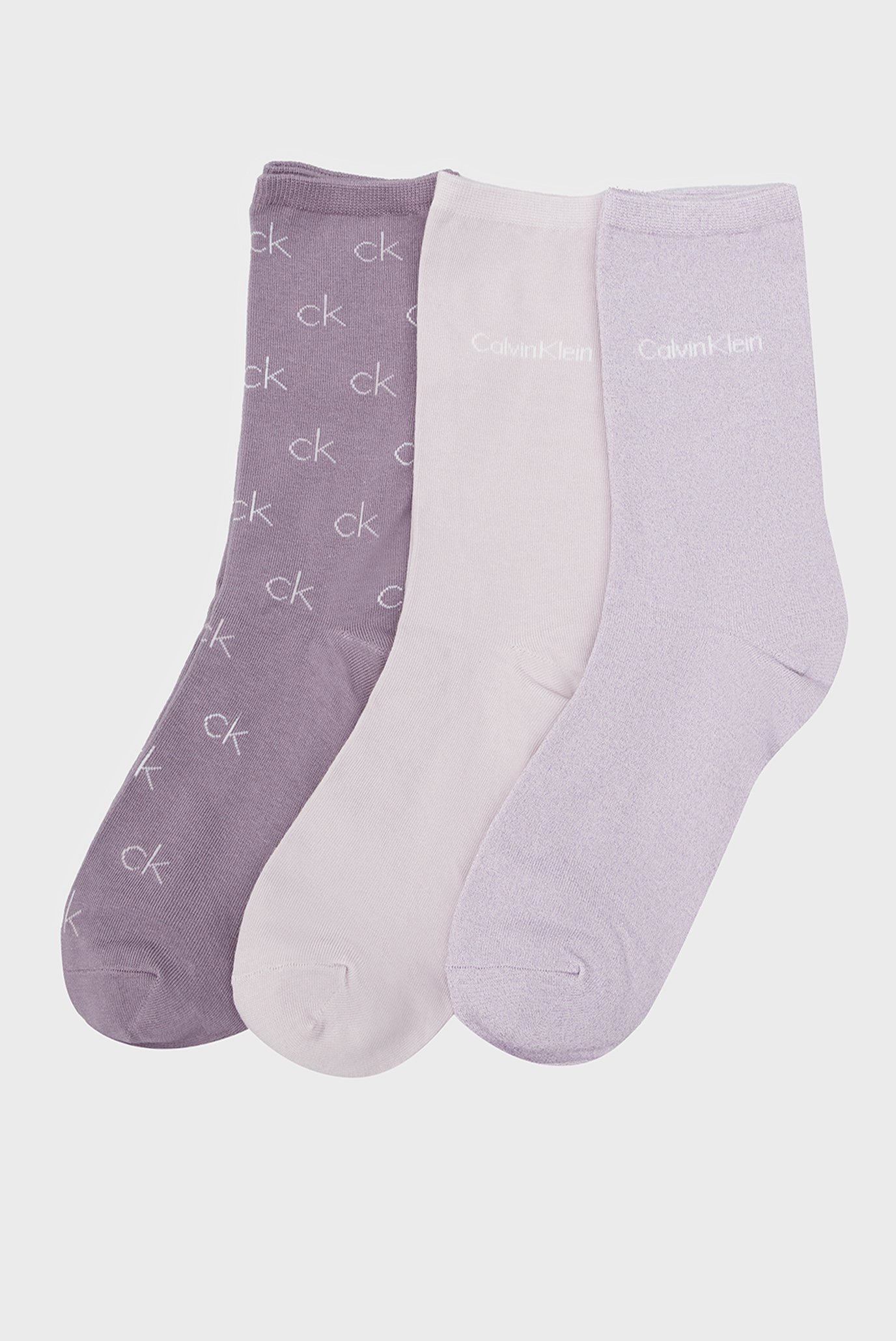 Жіночі шкарпетки (3 пари) CK WOMEN SOCK 3P LUREX LOGO GIFTBOX 1