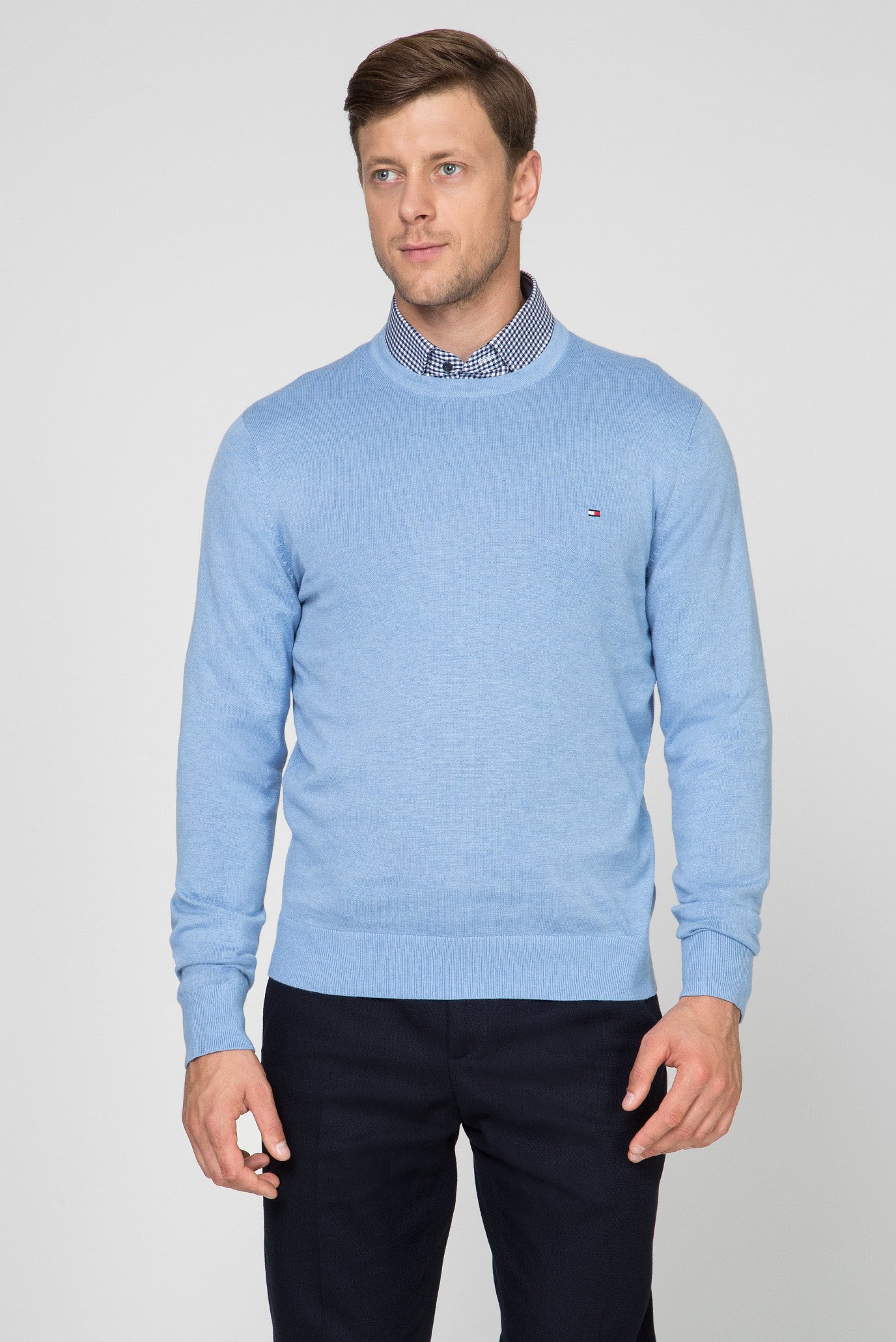 tommy hilfiger cotton silk crew neck