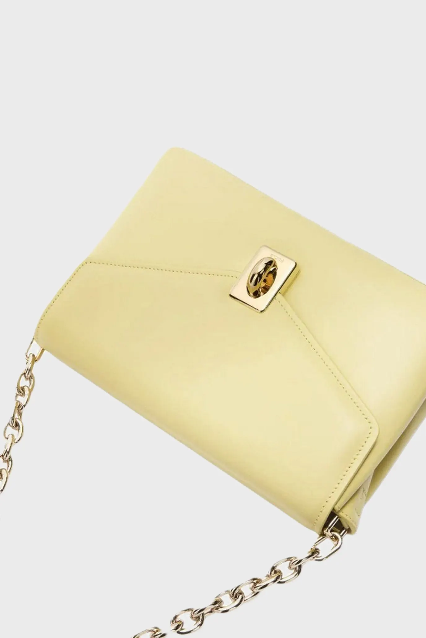 Женская желтая кожаная сумка 2