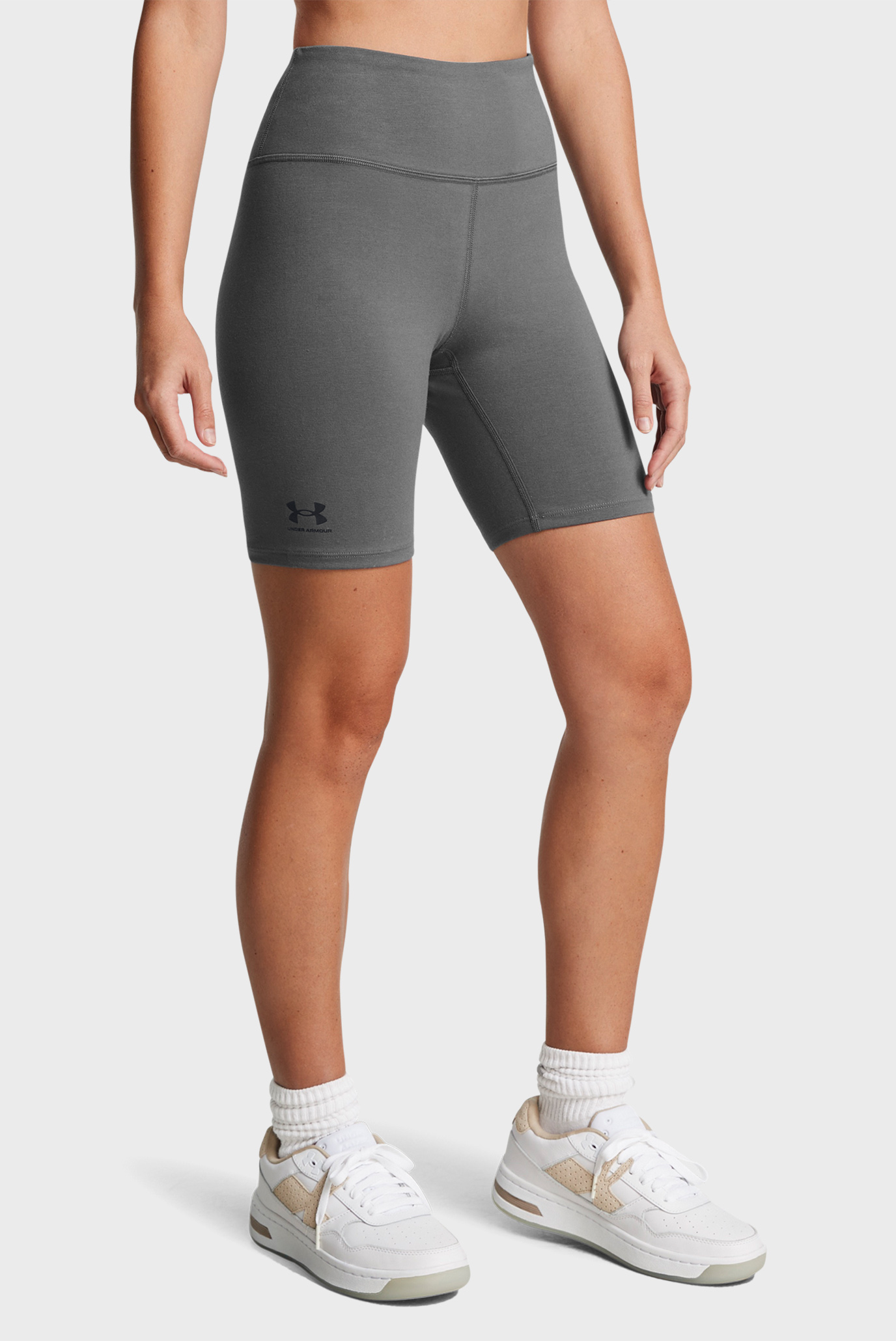 Женские серые велосипедки UA Rival 7in Short Серый M Under Armour 1386703-025 Женские серые велосипедки UA Rival 7in Short Серый M Under Armour 1386703-025