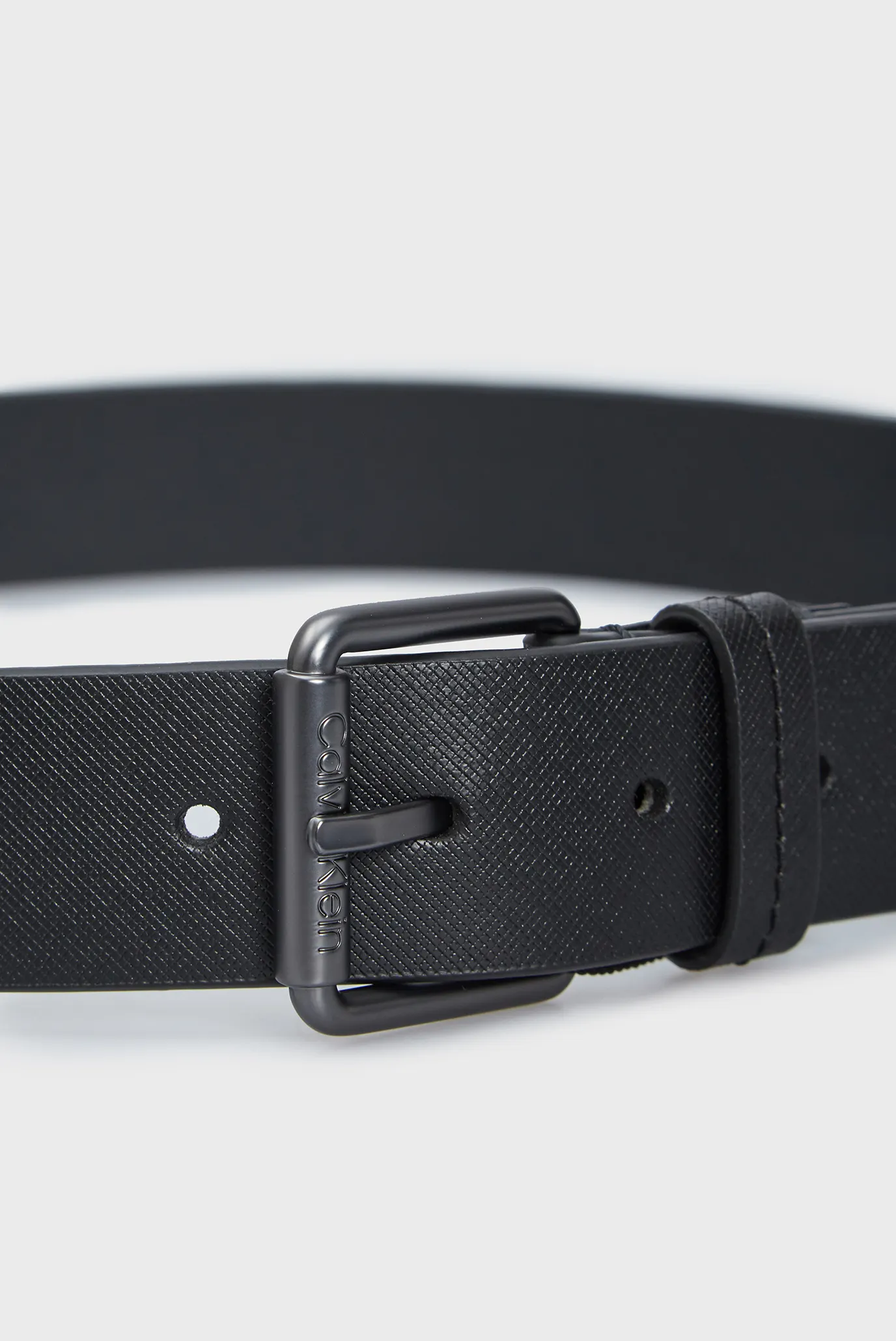 Чоловічий чорний шкіряний ремінь CK MUST PIQUE 35MM 2