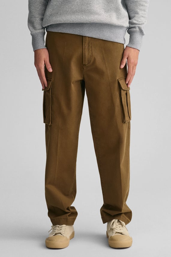Брюки и штаны Gant, цвет: Оливковый, застежка на одежде: на молнии —MD-Fashion