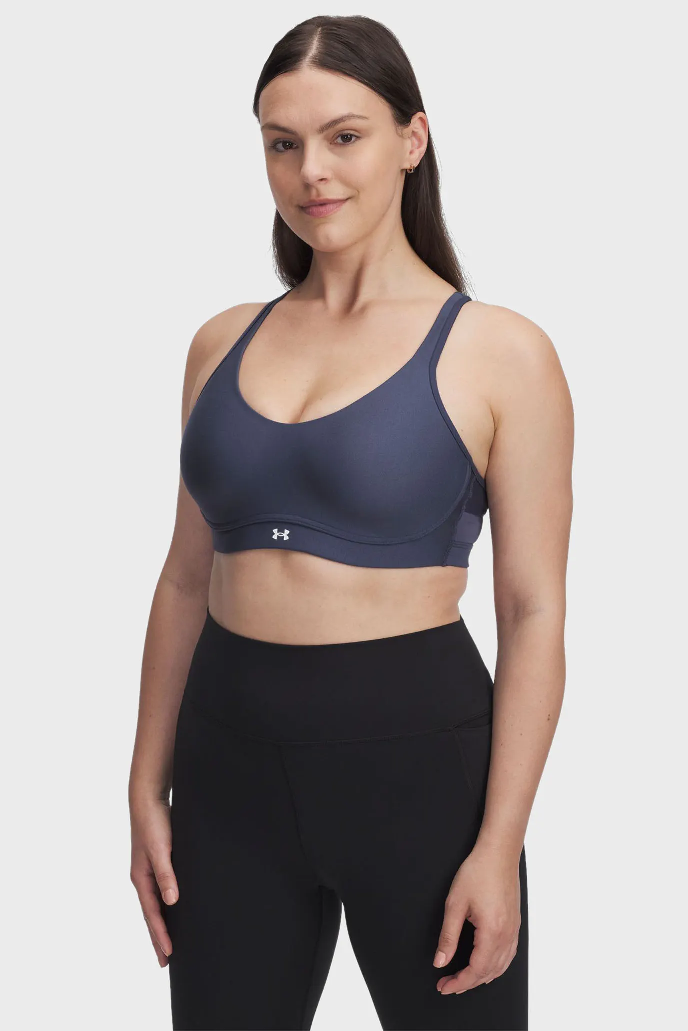 Жіночий темно-сірий топ UA Infinity Low 2.0 Bra 3