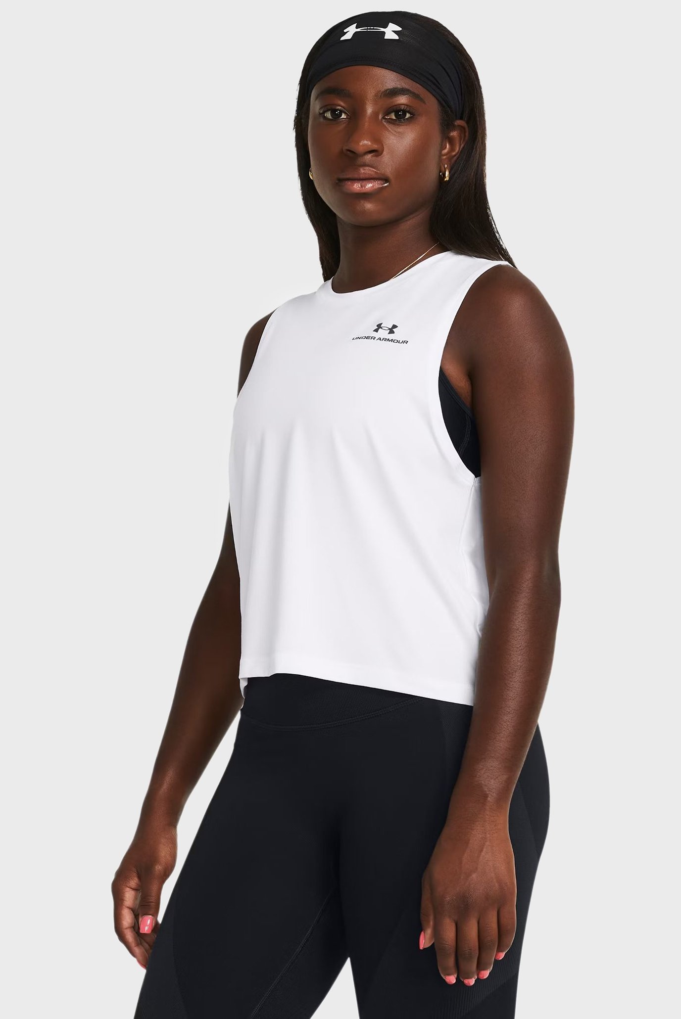 Женский белый топ Vanish Energy Crop Tank Белый M Under Armour 1383654-100 Женский белый топ Vanish Energy Crop Tank Белый M Under Armour 1383654-100