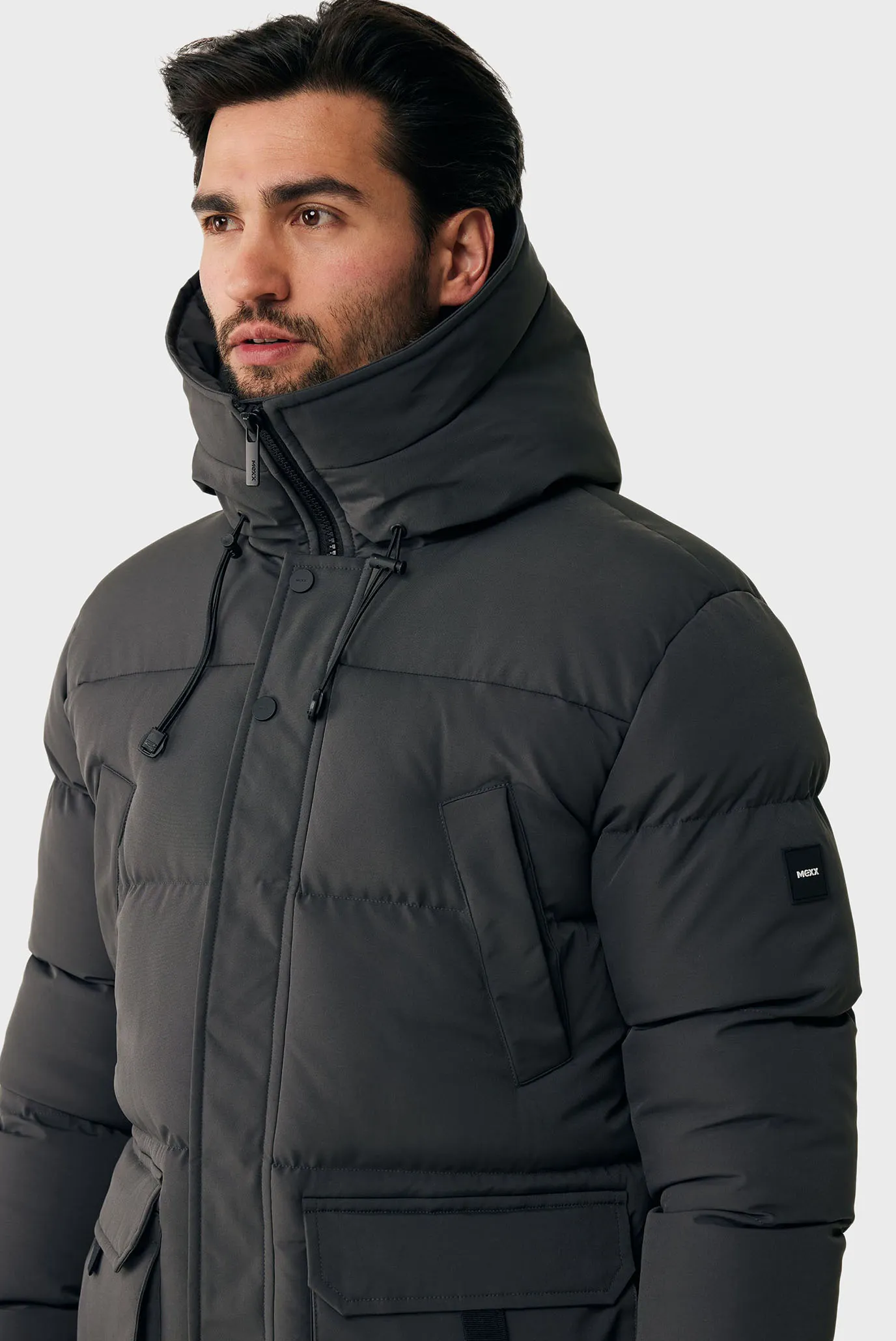 Чоловіча темно-сіра парка 4