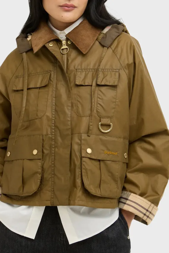 Barbour レディース38 Barbour（バブアー） レザージャケット 38 ワインレッド レディース