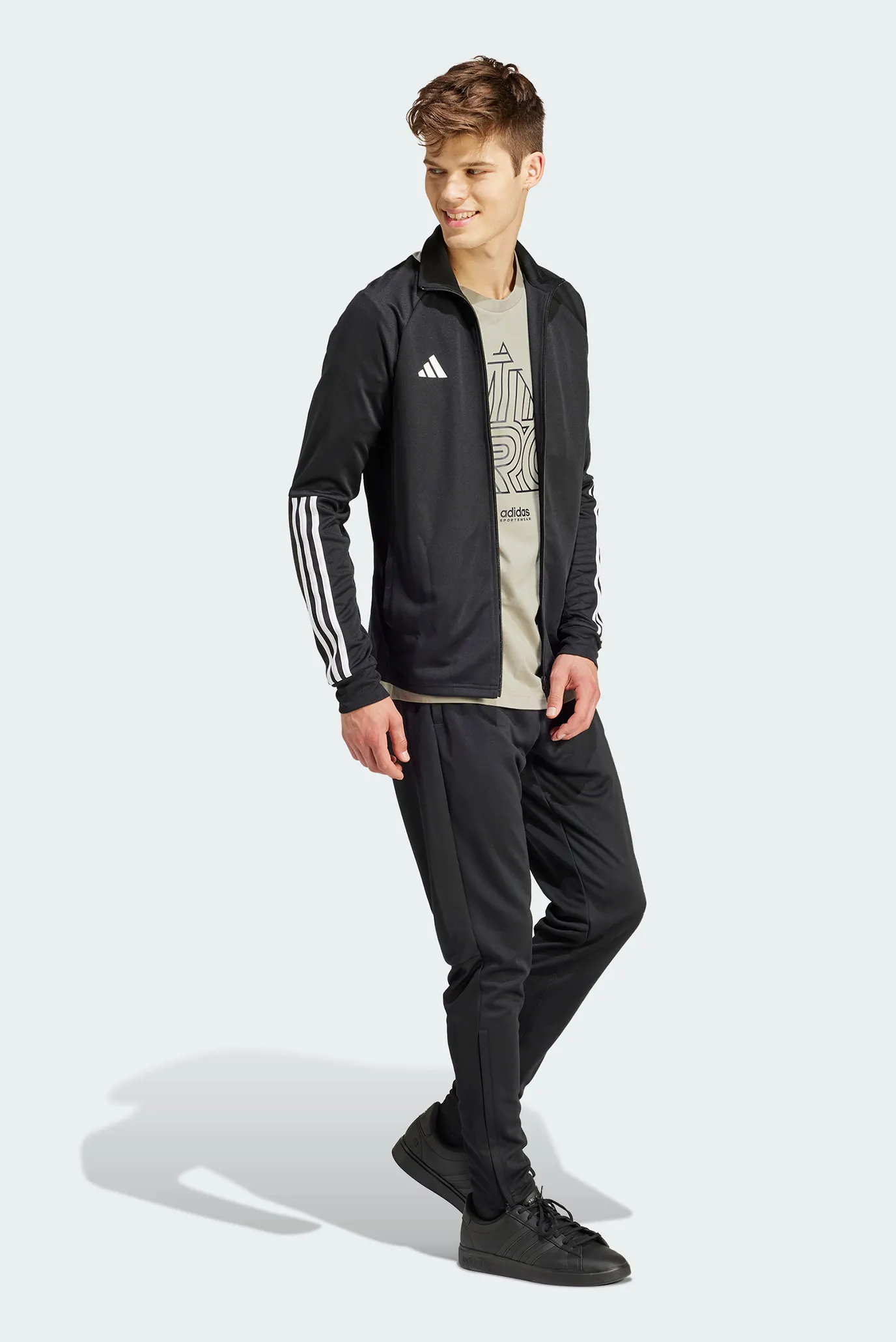 Мужской черный спортивный костюм (кофта, брюки) Sereno AEROREADY