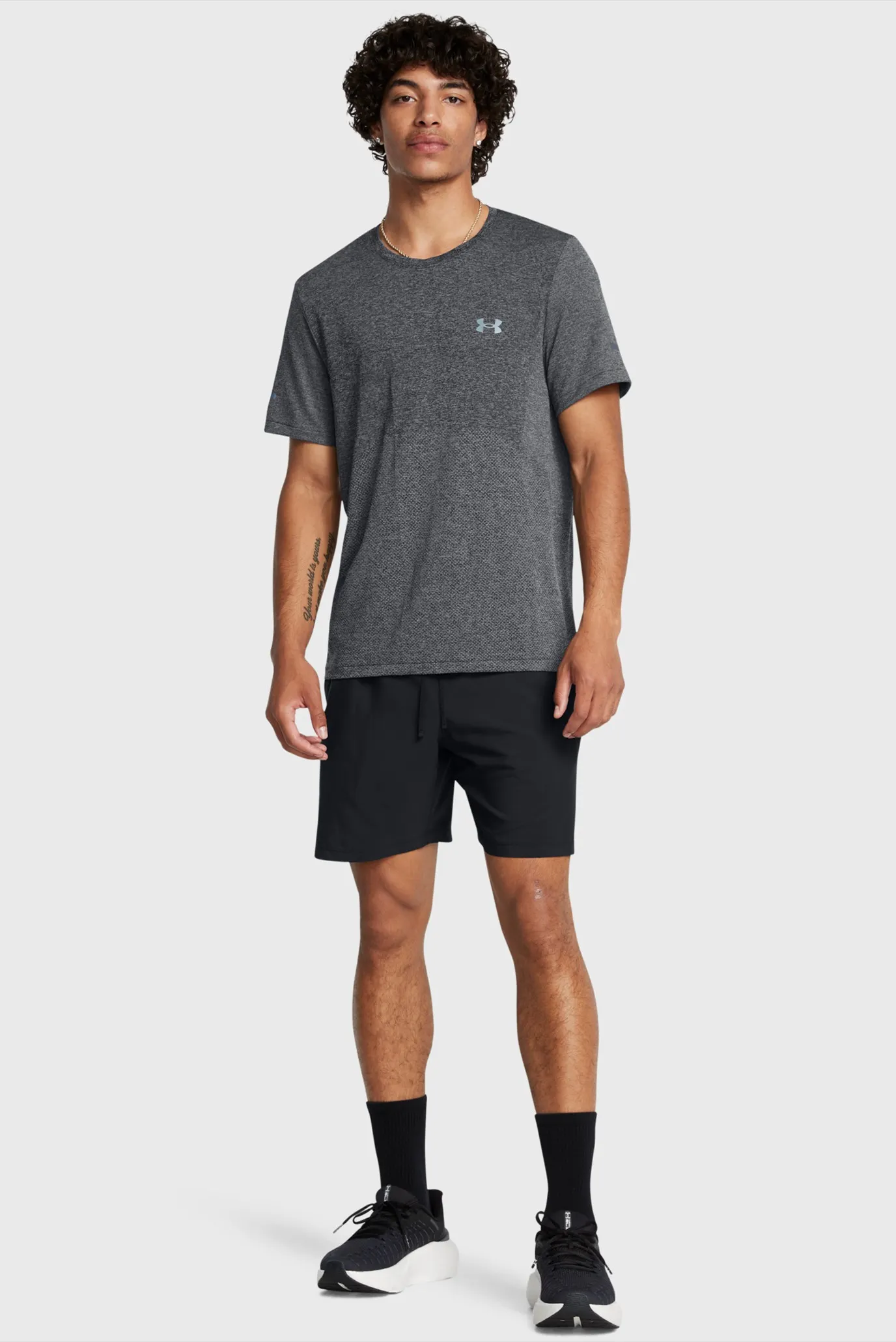 Мужская серая футболка UA SEAMLESS STRIDE SS 3