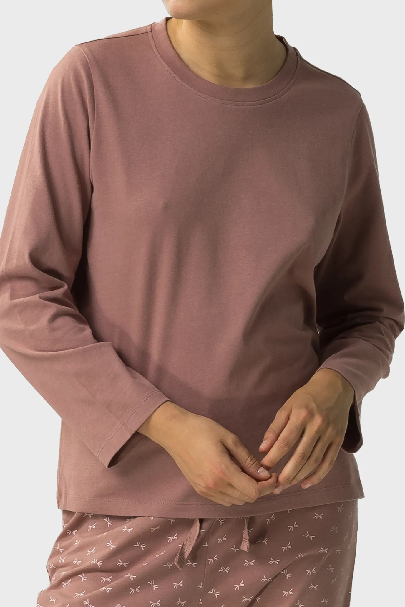 Жіноча рожева піжама (лонгслів, брюки) 3