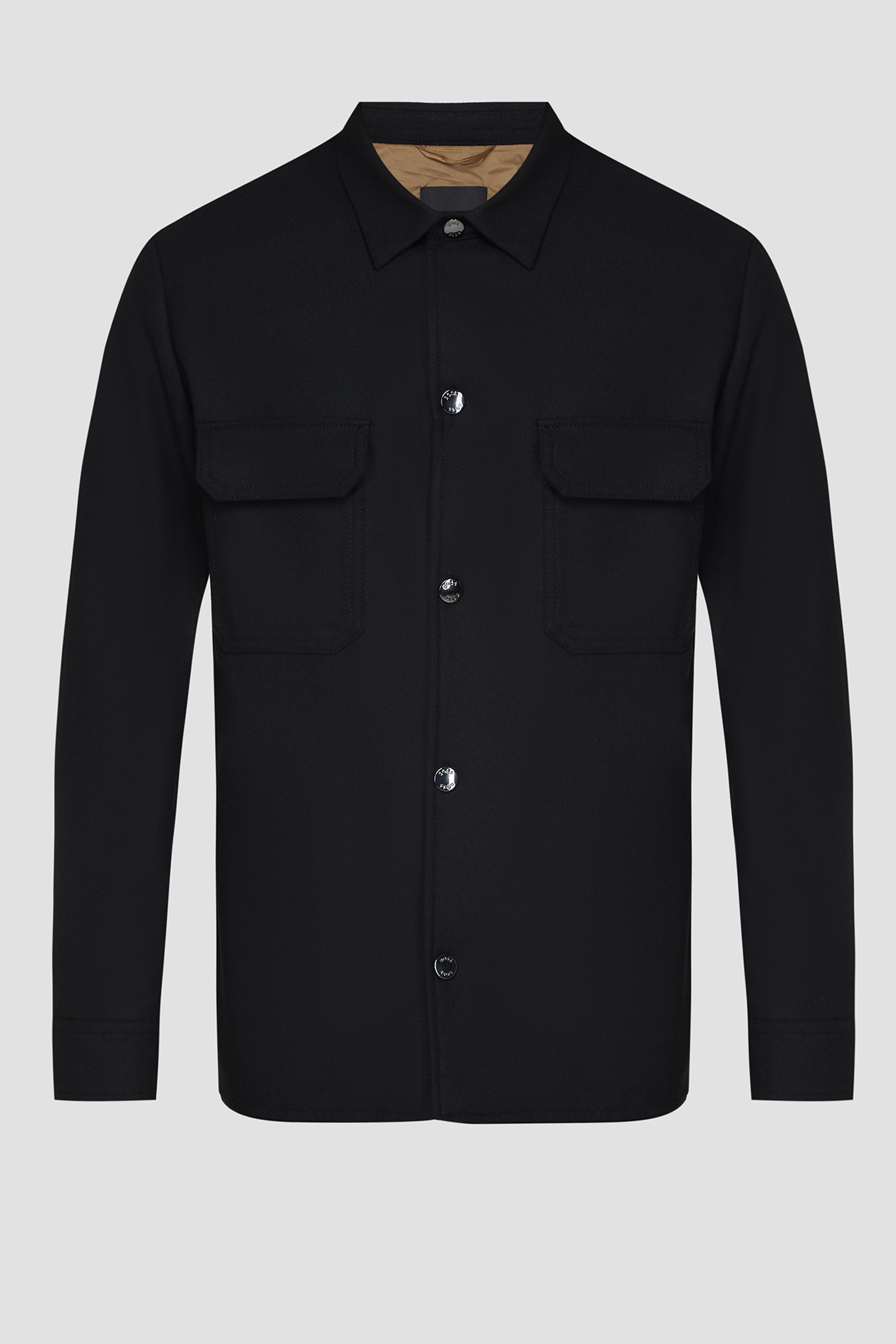 Чоловіча чорна сорочка-пальто 1