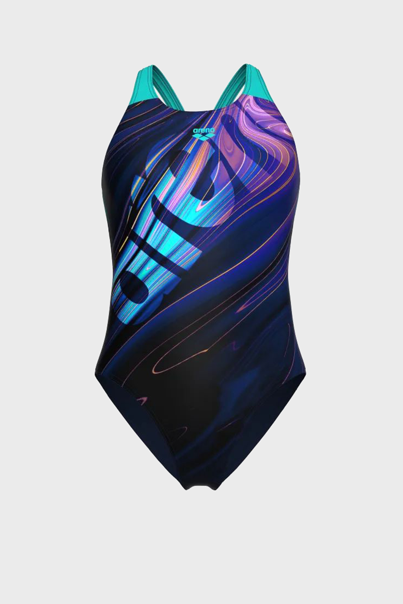 Женский темно-синий купальник FLOW SWIMSUIT V BACK LB Синий 40 Arena 008935-790 Женский темно-синий купальник FLOW SWIMSUIT V BACK LB Синий 40 Arena 008935-790