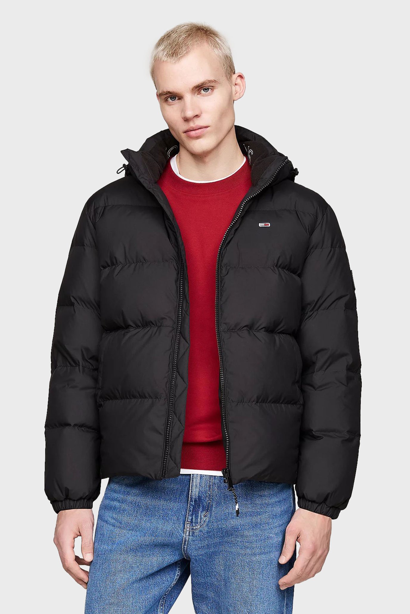 Мужской черный пуховик TJM ESSENTIAL DOWN JACKET EXT 1