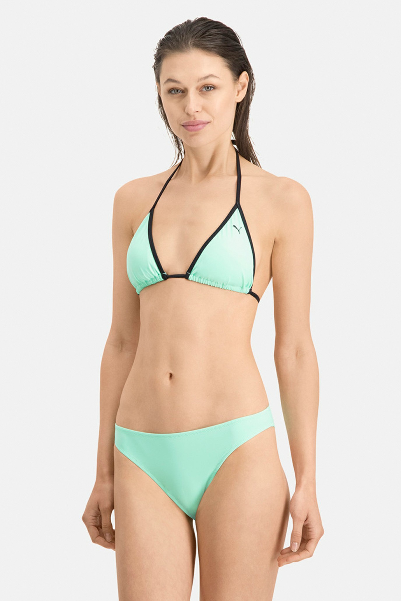 Женские зеленые трусики от купальника PUMA Swim Women Classic Bikini Bottom 1