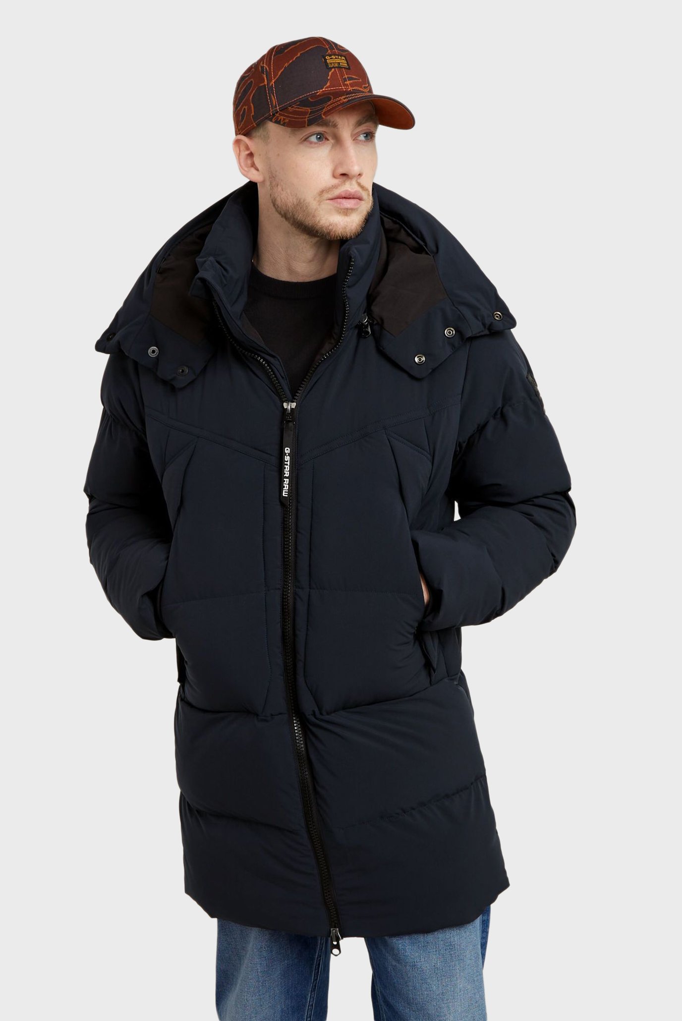 Мужская темно-синяя куртка G- Whistler Padded Hooded Parka 2.1 1