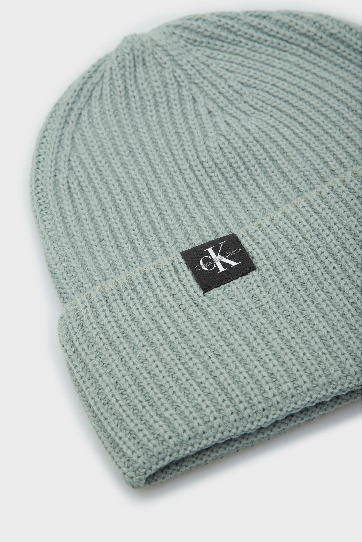 Дитяча зелена шапка MONOGRAM RIB BEANIE 3
