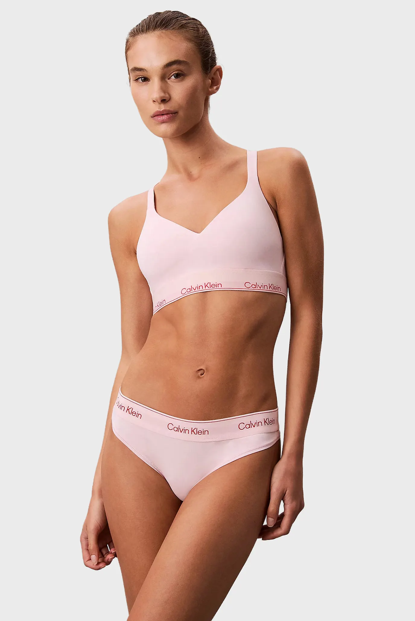 Женские розовые трусики THONG 3