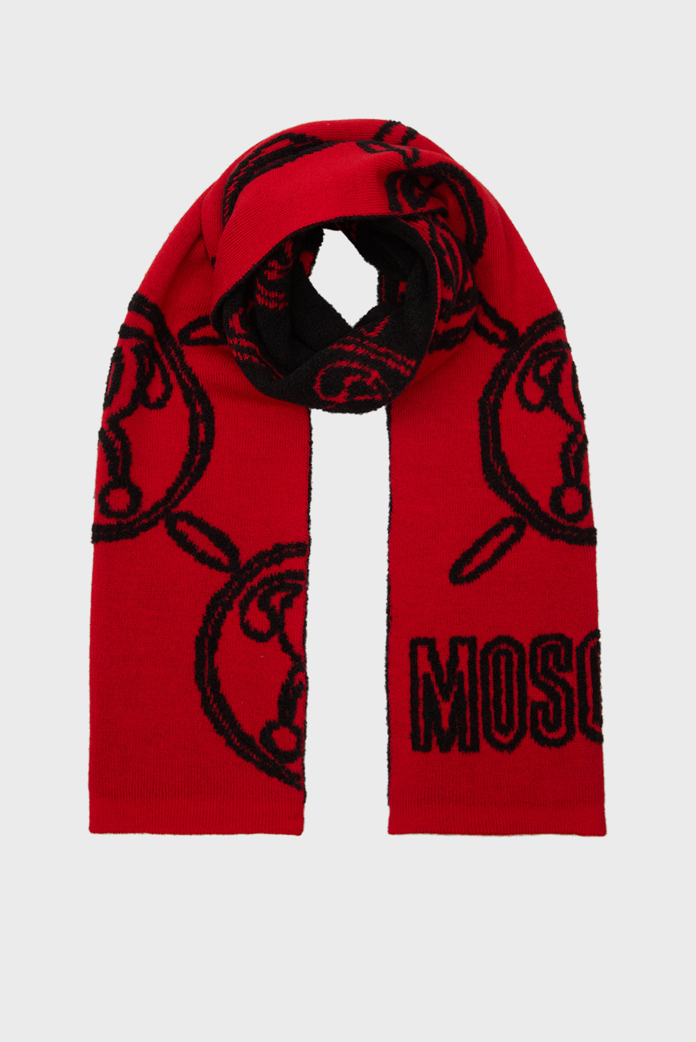 Женский шерстяной шарф с узором Разноцветный ONESIZE Moschino 30714 - M2565 Женский шерстяной шарф с узором Разноцветный ONESIZE Moschino 30714 - M2565