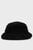 Мужская черная панама teddy bucket hat