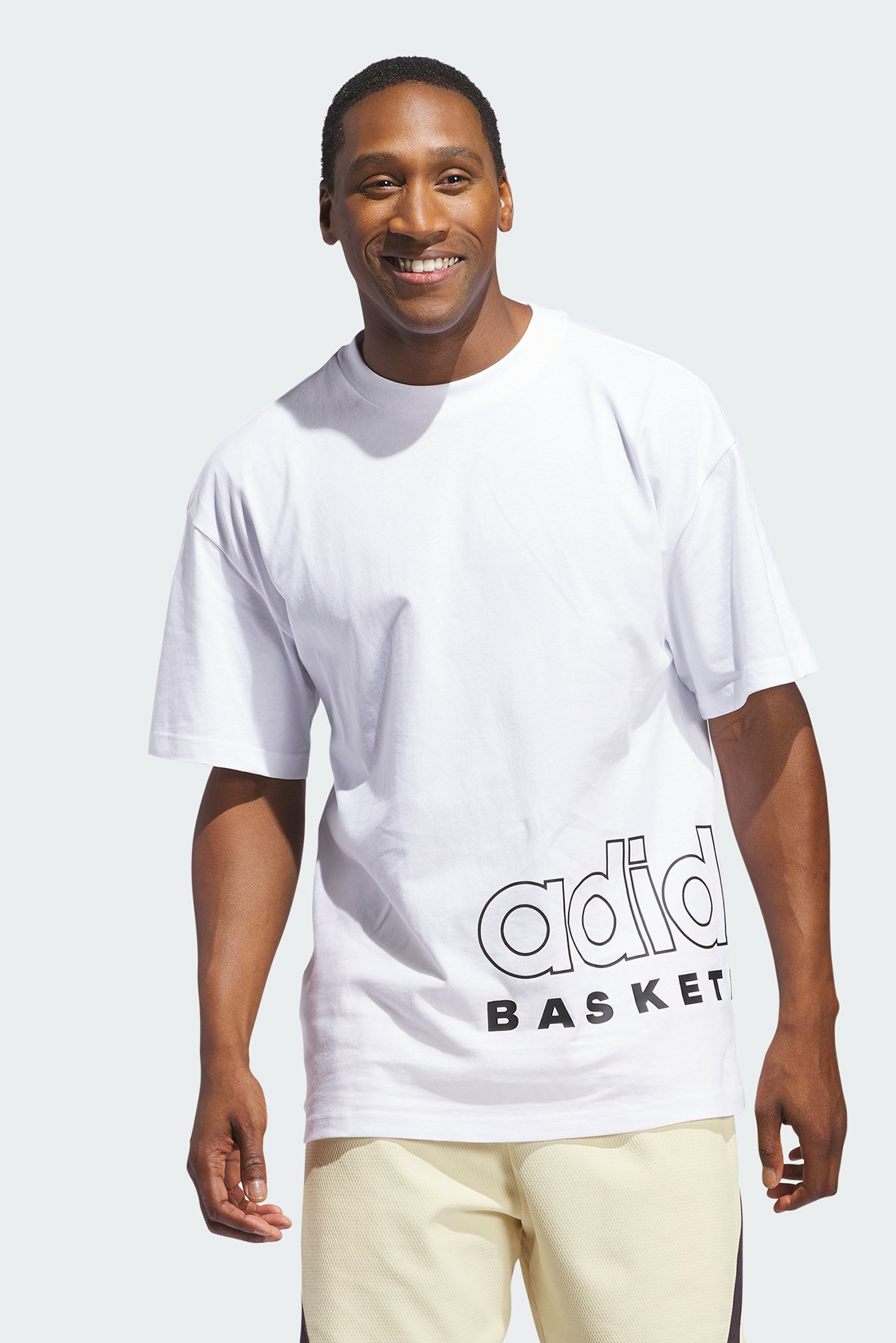 Мужская белая футболка adidas Basketball Select 1