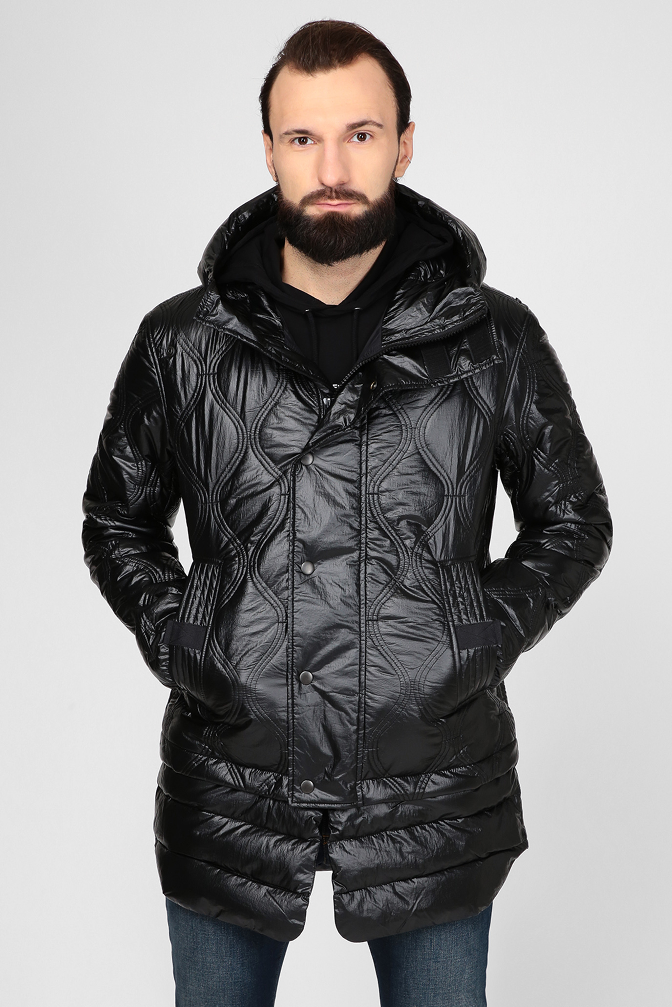 Мужская черная куртка W-CRAWFORD-SHINY 1