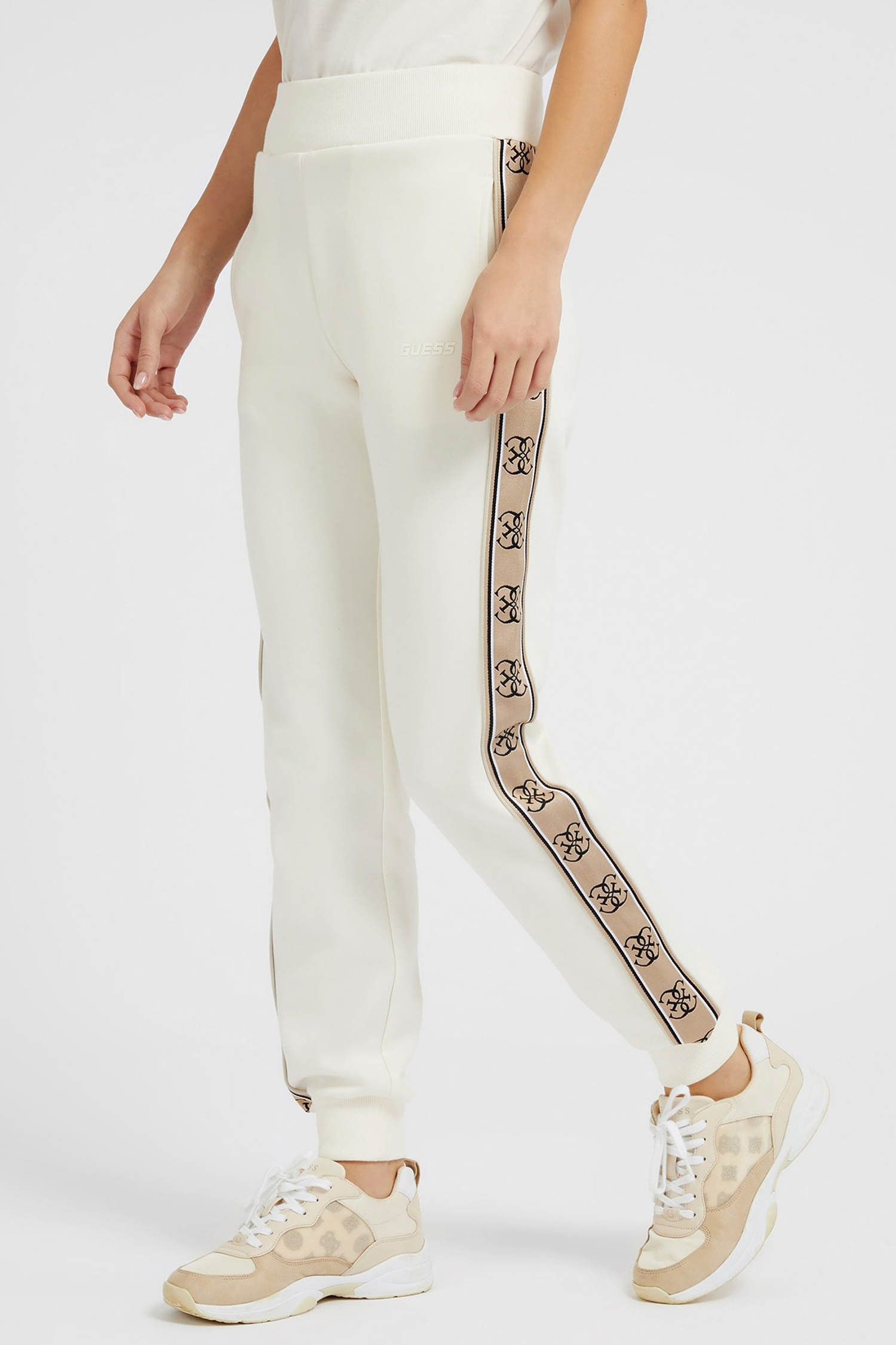 Женские белые спортивные брюки Guess V2YB15.KA3P1;G6K5 — MD-Fashion