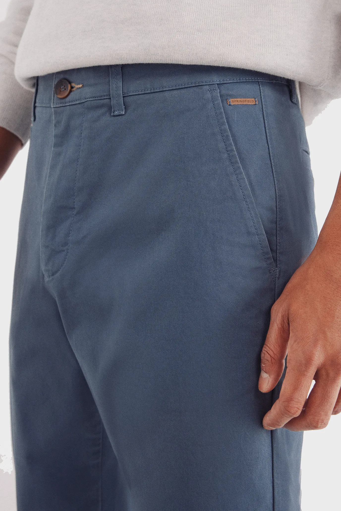 Чоловічі блакитні чіноси Slim fit 6