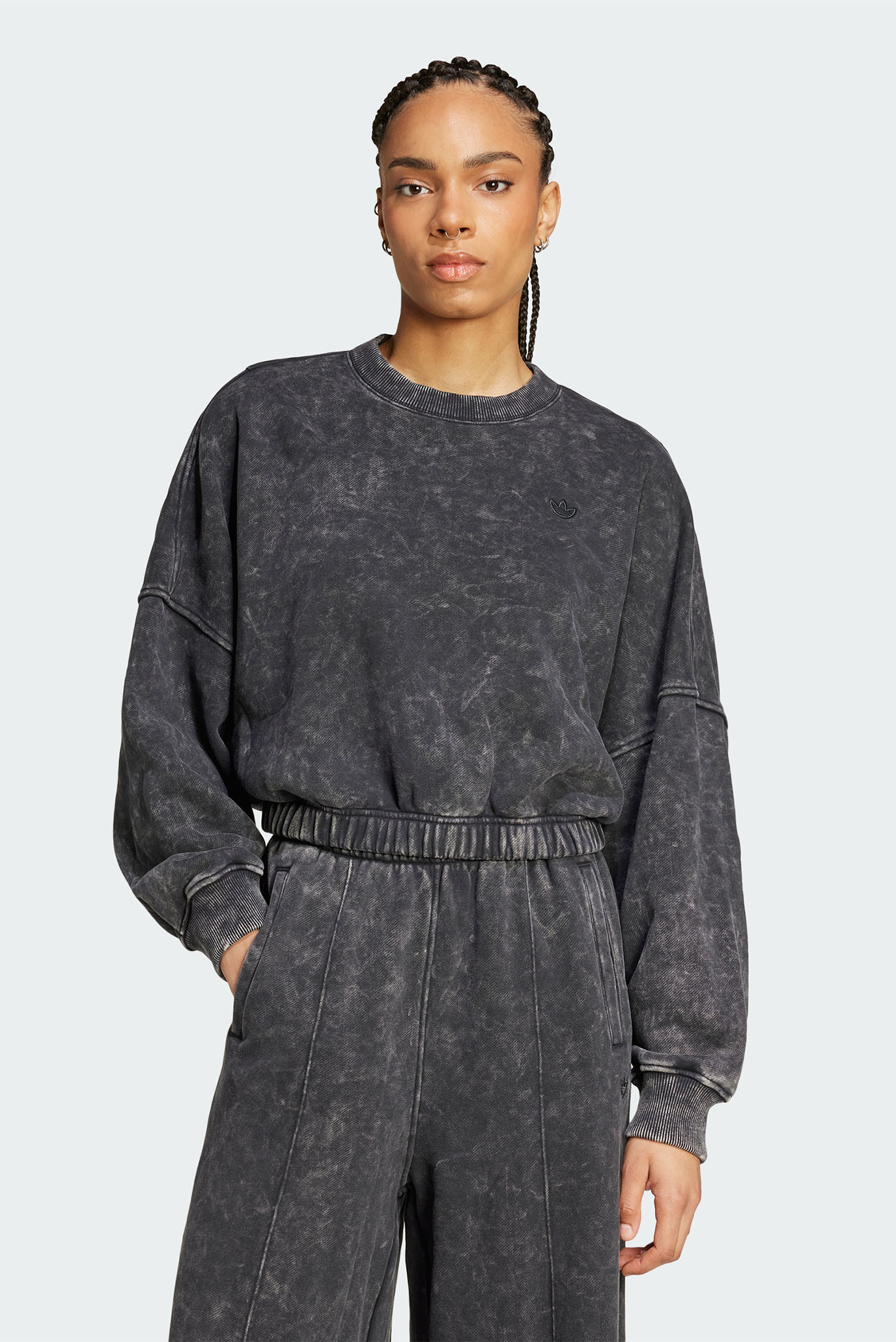 Женский темно-серый свитшот Premium Essentials Washed Oversized 1